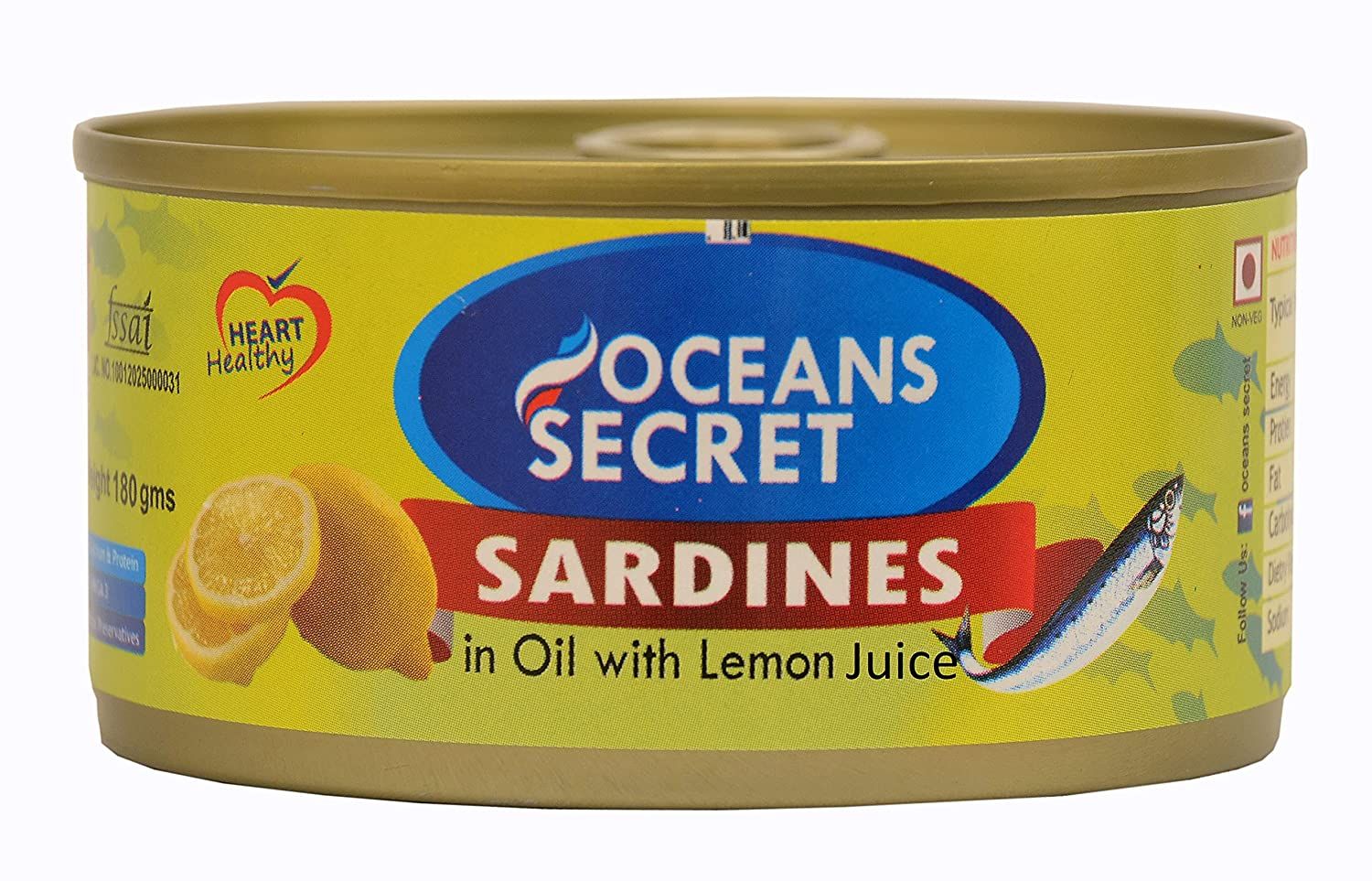Ocean's Secret Canned Sardines in Veg Oil With Natural Lemon Juice Image