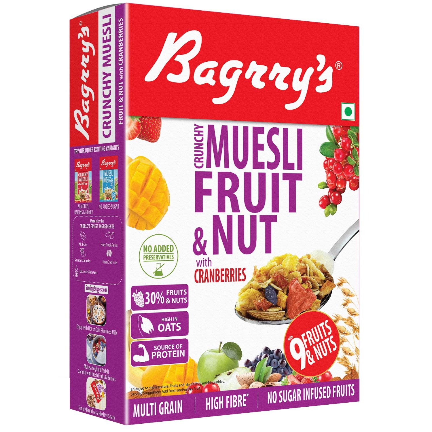 Bagrry's Crunchy Fruit And Nut Muesli With Cranberries Image