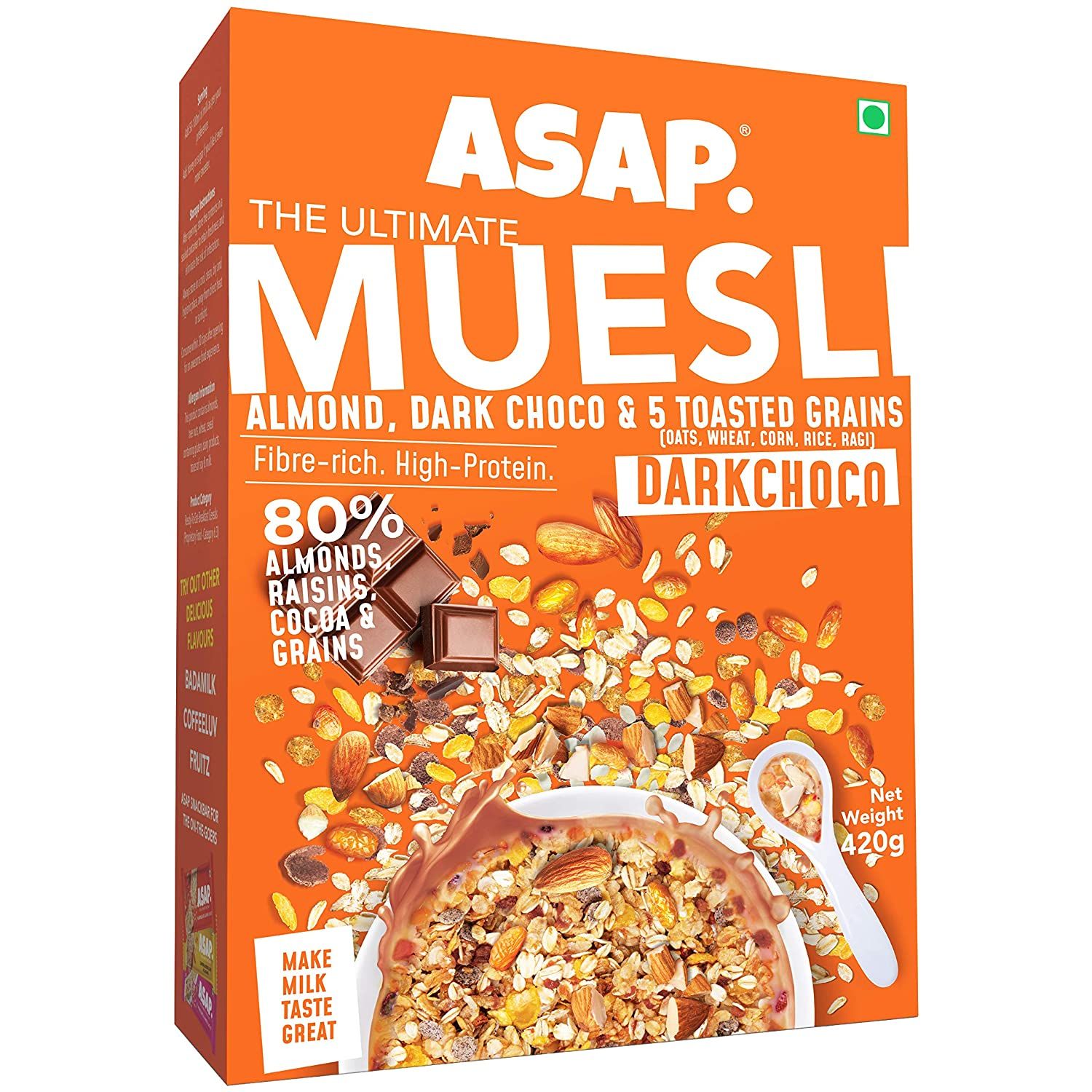 ASAP Ultimate Muesli Dark Choco Power of 5 Toasted Grains Image