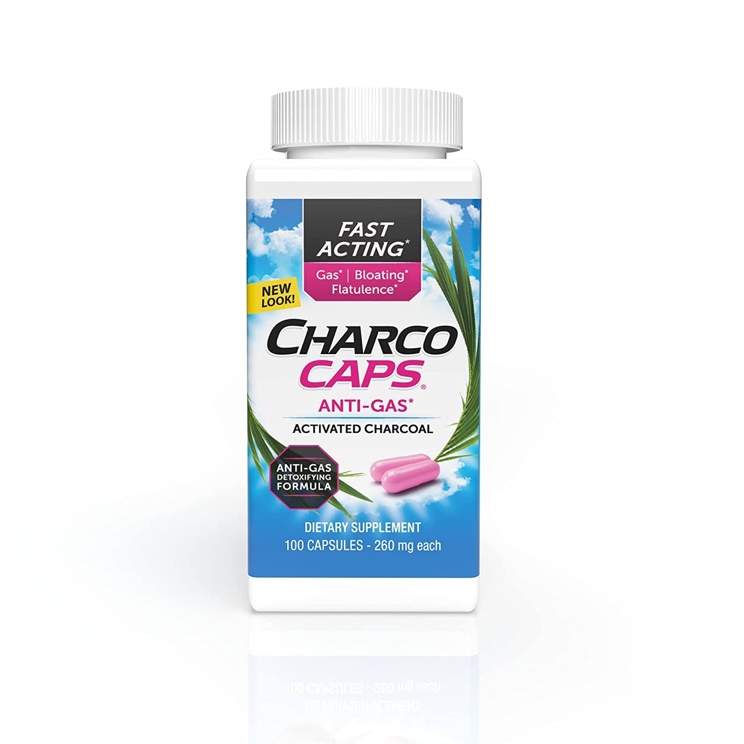 Charcocaps Dietary Supplement Anti Gas Formula Image