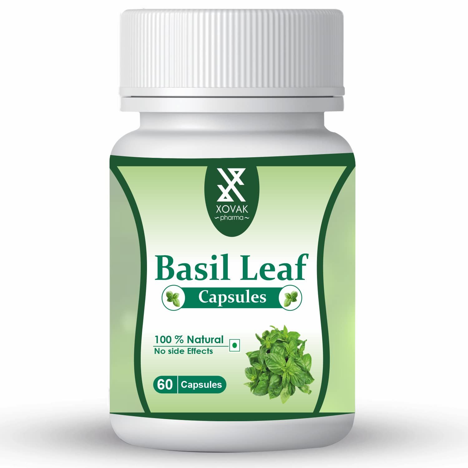 Xovak Pharma Organic Basil Leaf Capsules Image