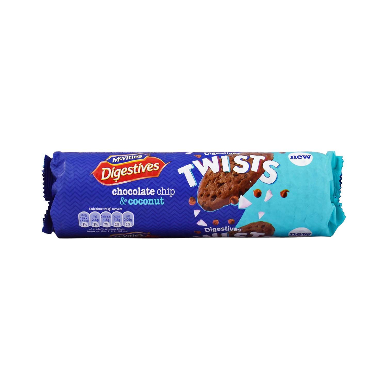 McVities Digestives Twists Chocolate Chips and Coconut Biscuit Image