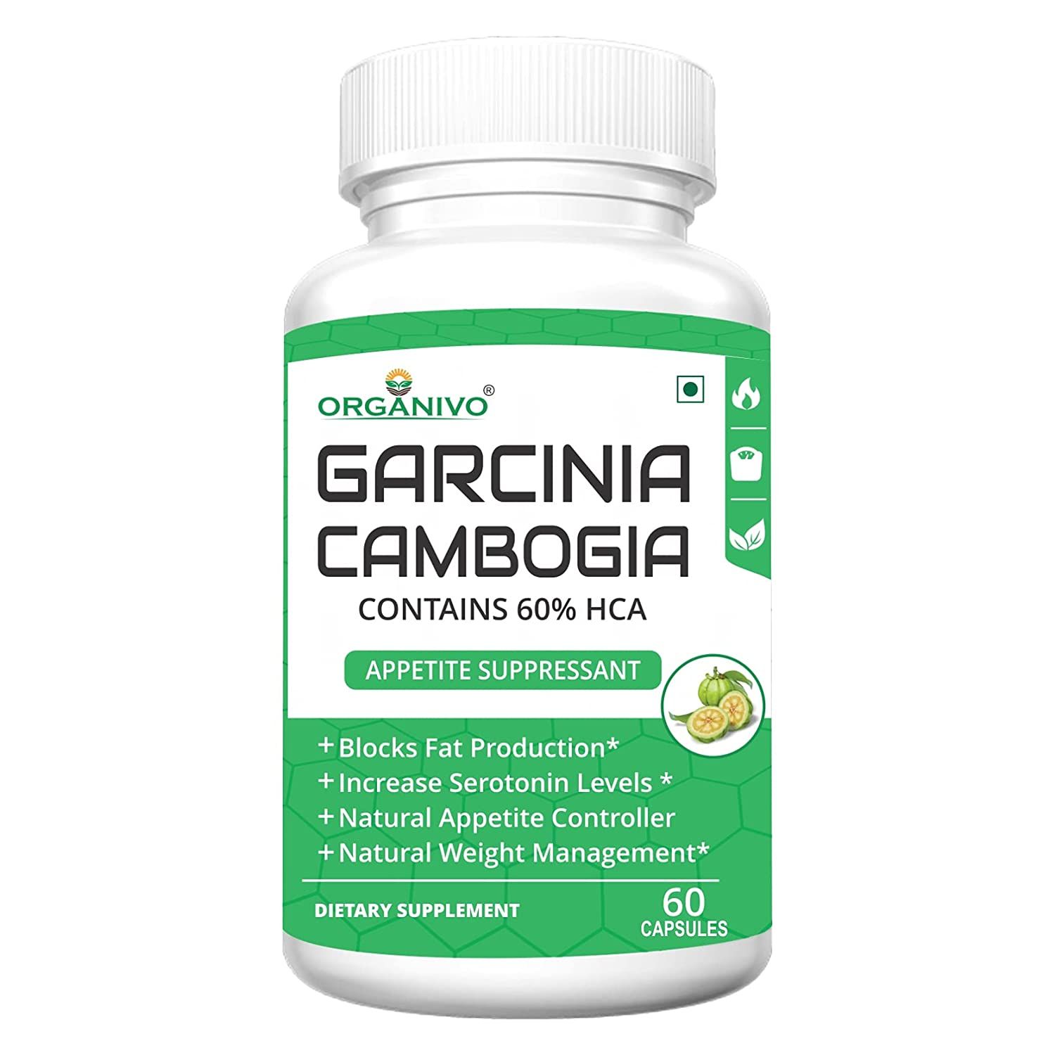 Organivo Natural Garcinia Cambogia Herbal Supplement Capsules Image