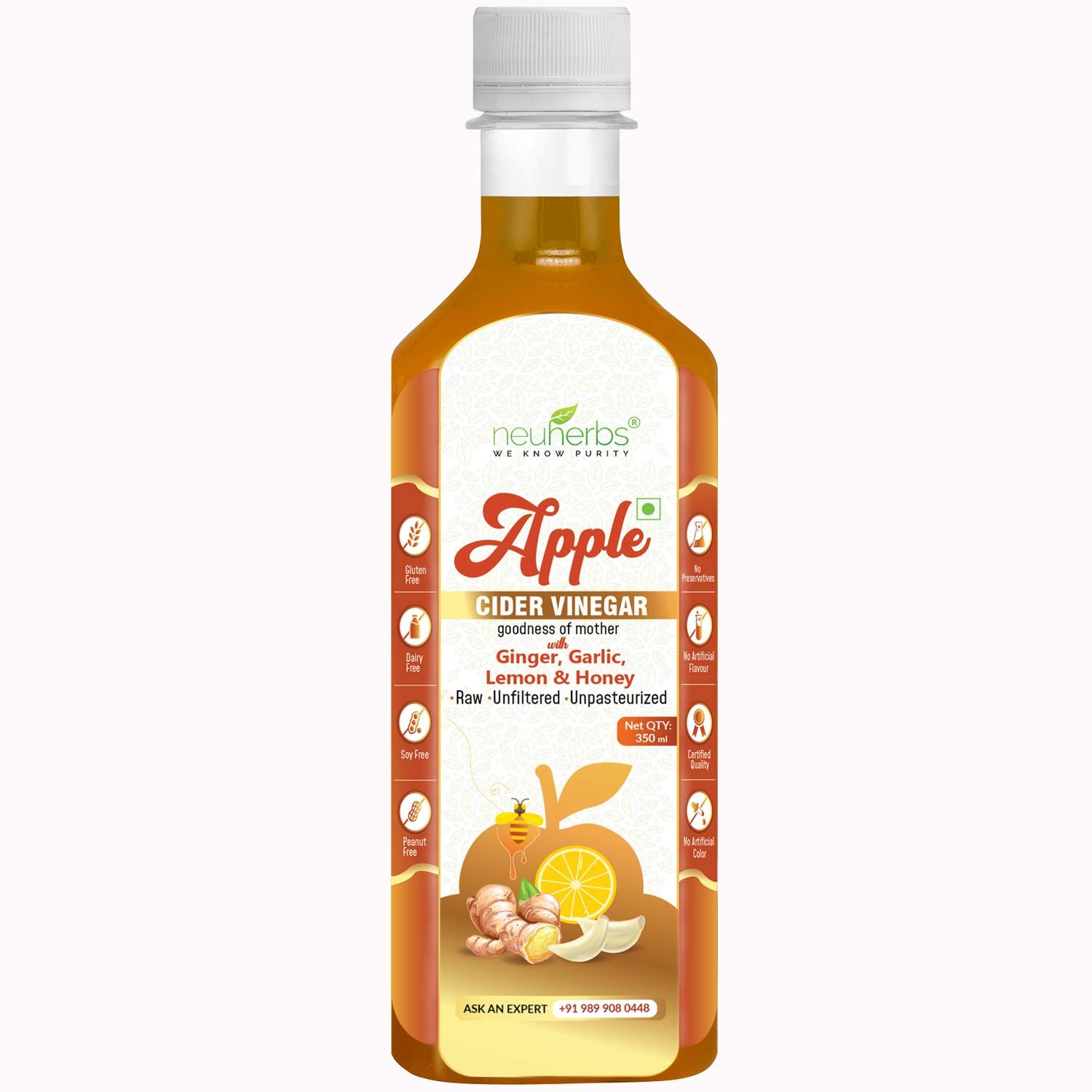 Neuherbs Apple Cider Vinegar with Ginger Garlic Lemon & Honey Image