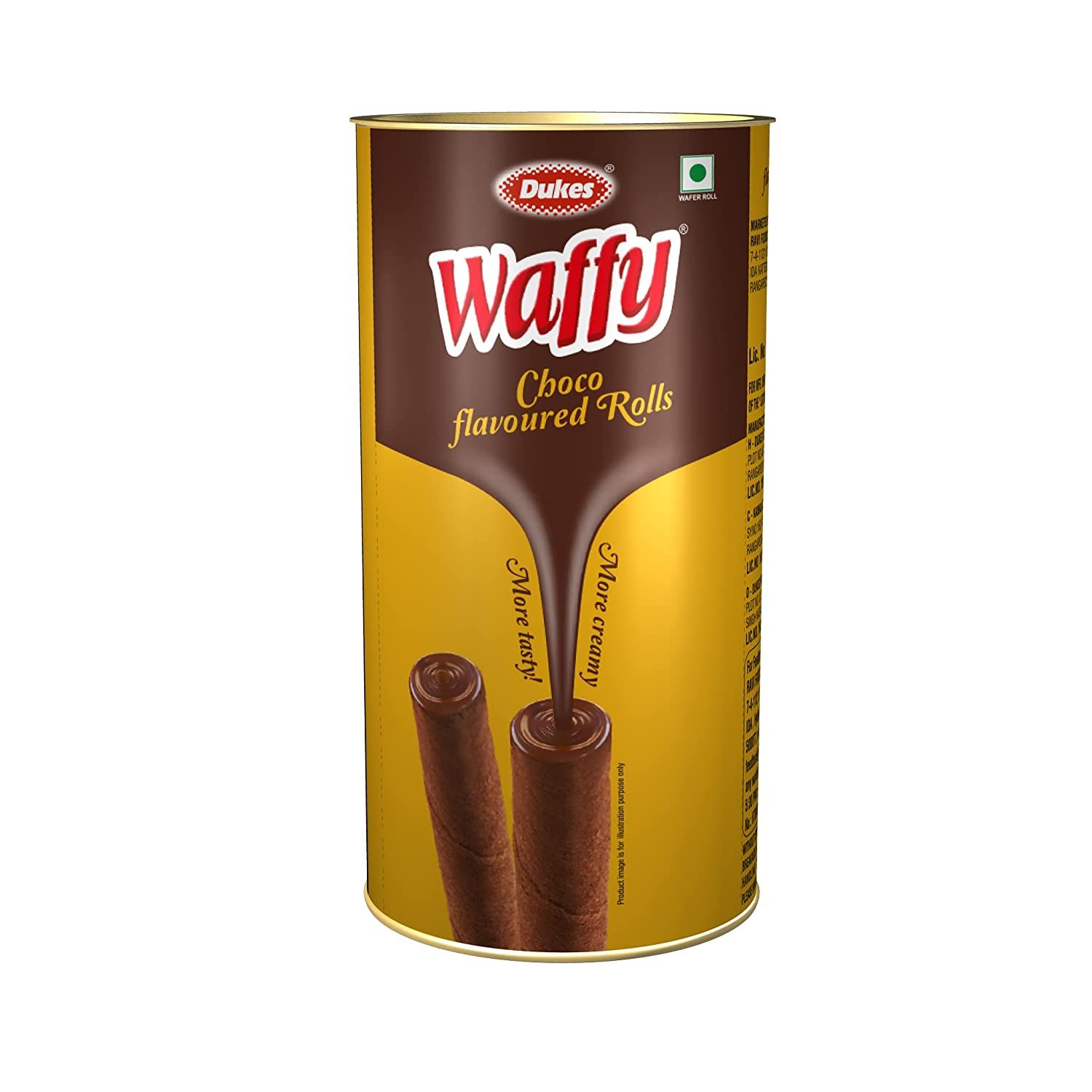 Dukes Waffy Rolls Tin Chocolate Image