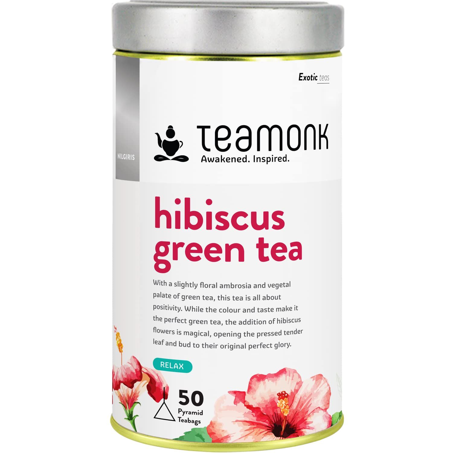 Teamonk Hibiscus Green Tea Image