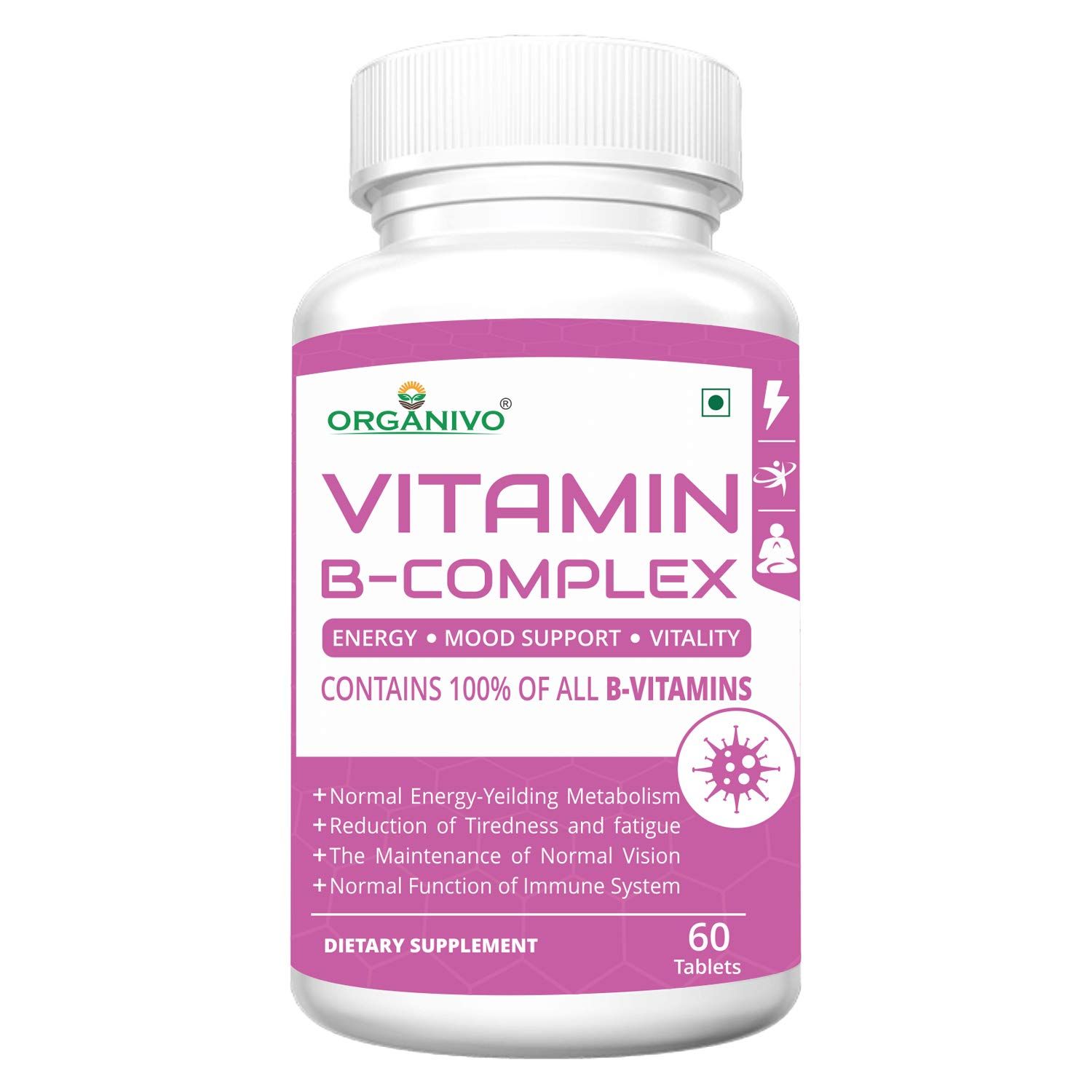 Organivo Vitamin B Complax Supplement Tablets Image