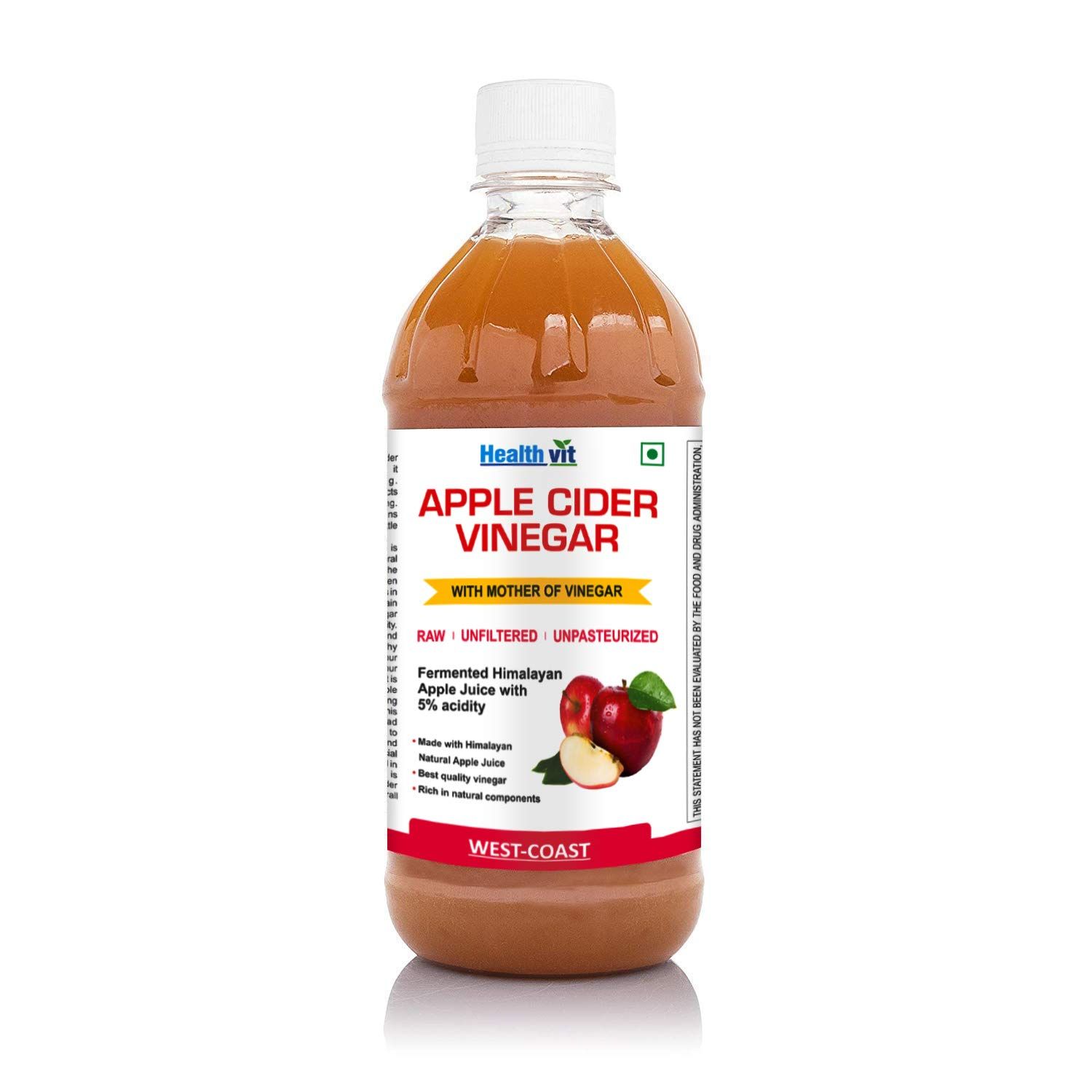 HealthVit Apple Cider Vinegar with Mother Vinegar Unfiltered Image