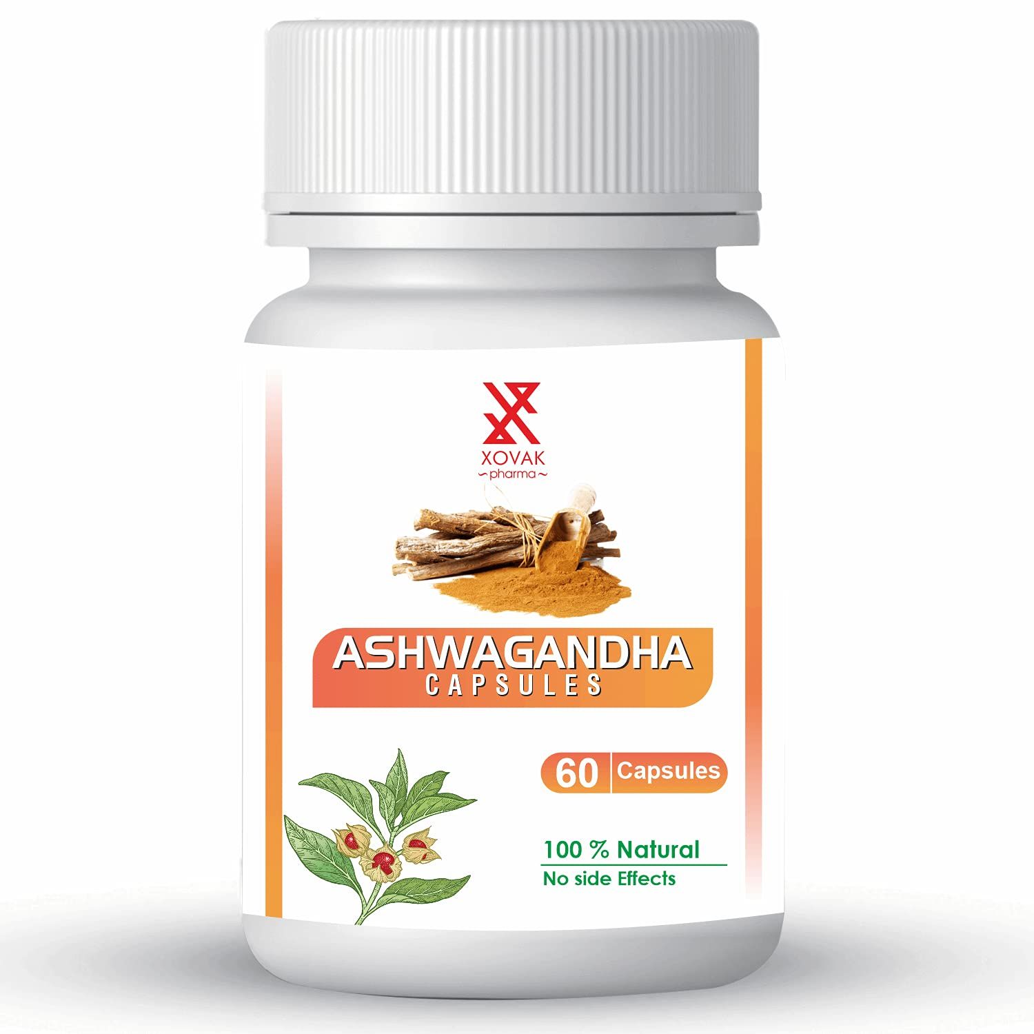 Xovak Pharma Organic Ashwagandha Capsules Image