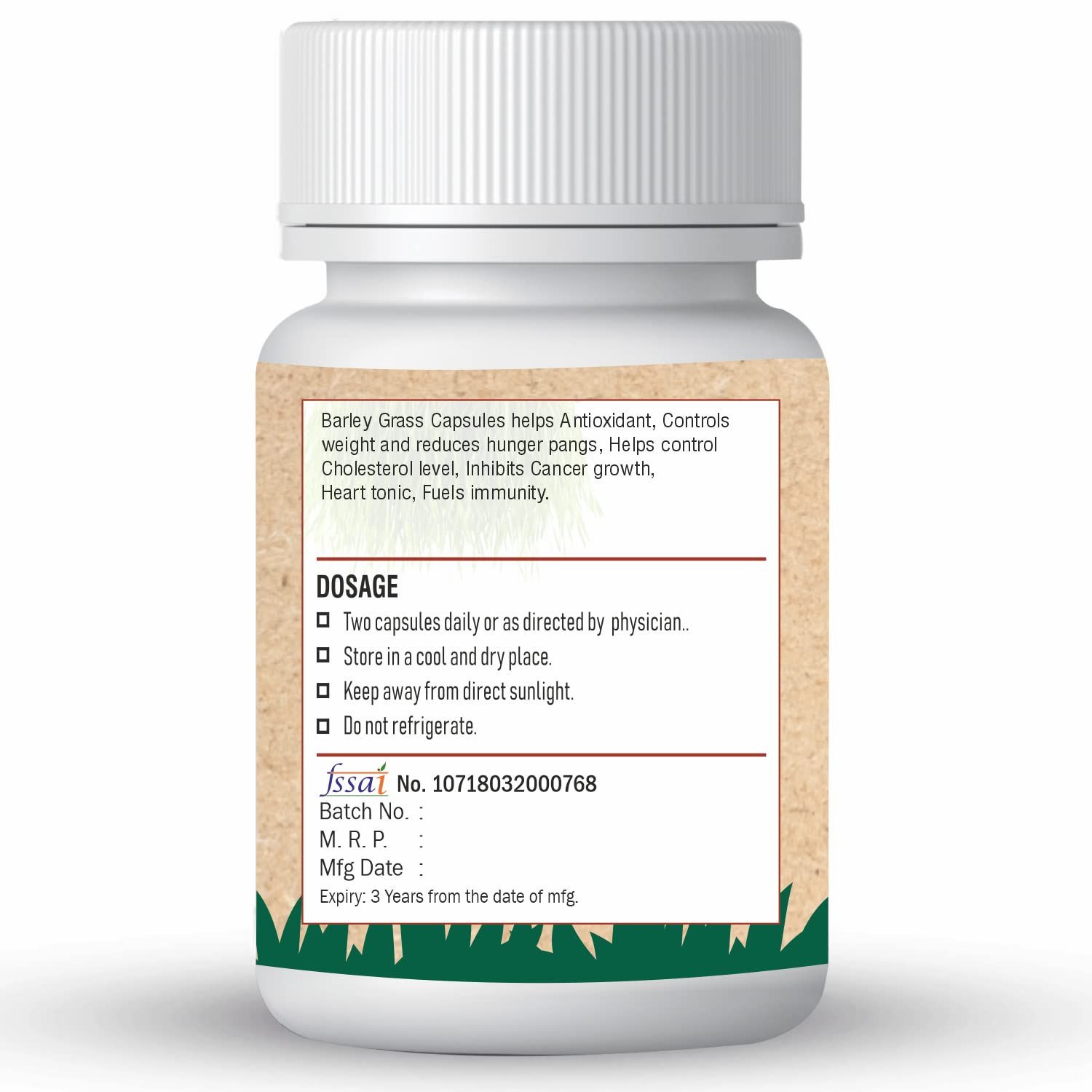 Xovak Pharma Organic Barley Grass Capsules Image