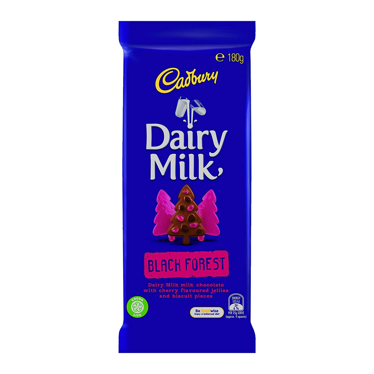 Cadbury Dairy Milk Black Forest with Cherry Flavoured Chocolate Bar Image