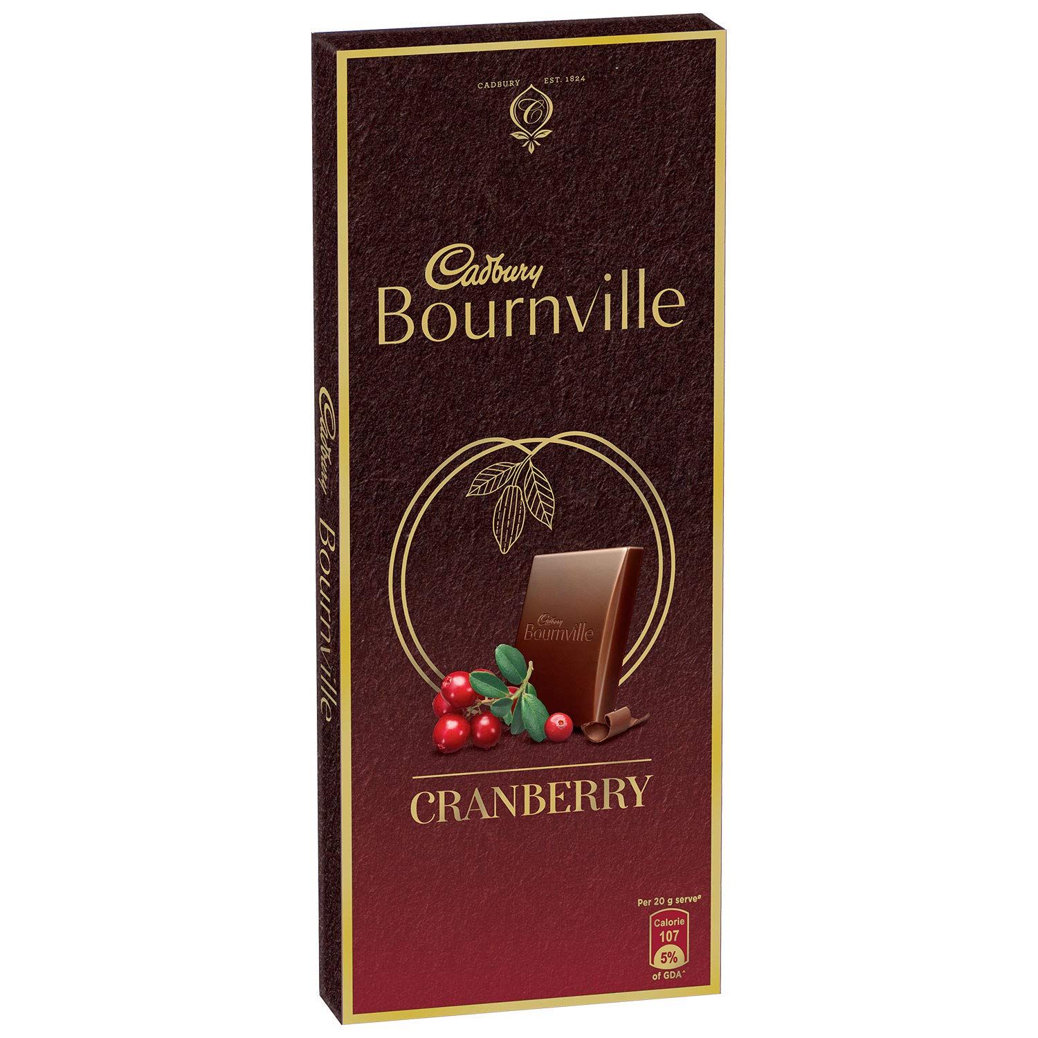 Cadbury Bournville Cranberry Dark Chocolate Bar Image