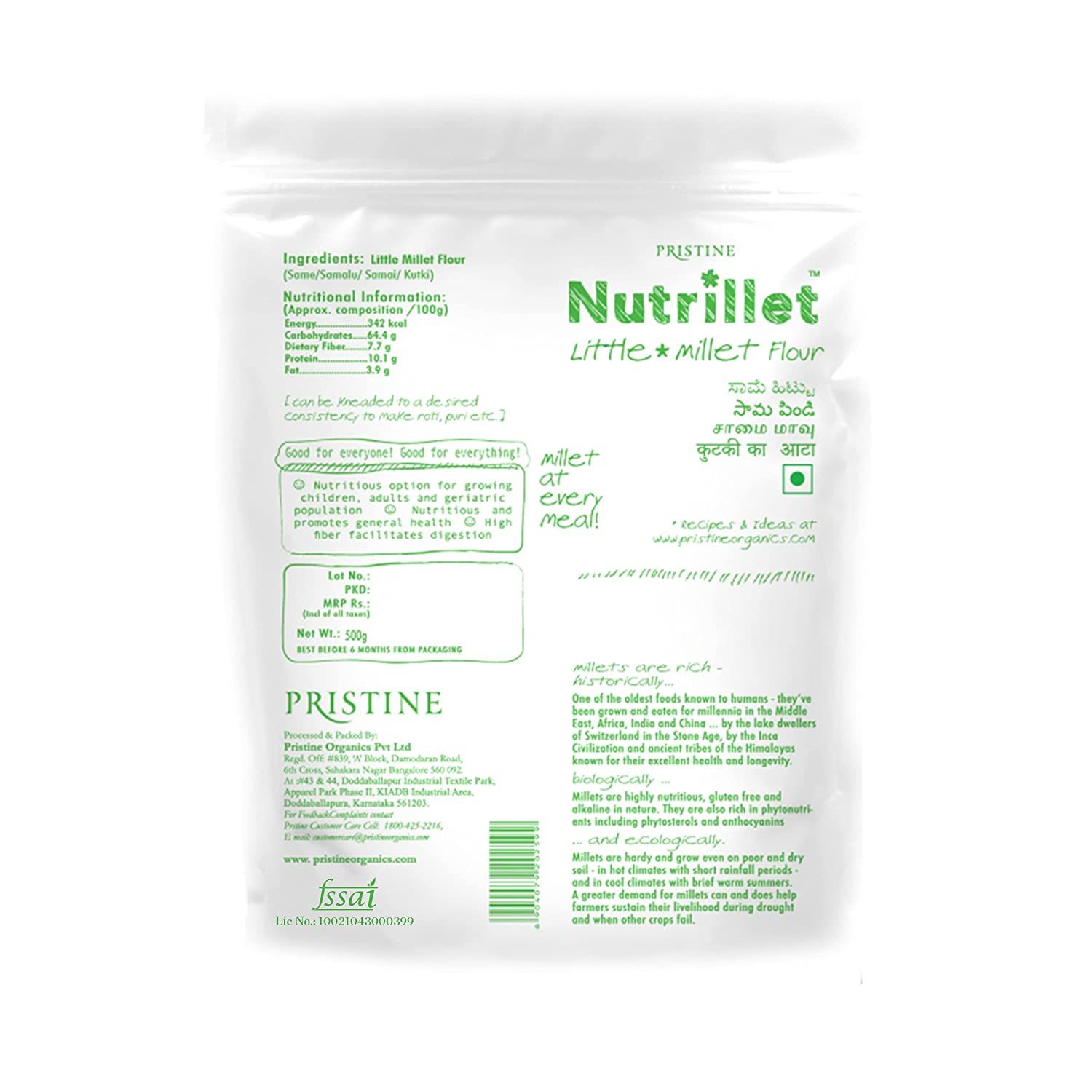 PRISTINE Nutrillet Healthy Little Millet Flour Image