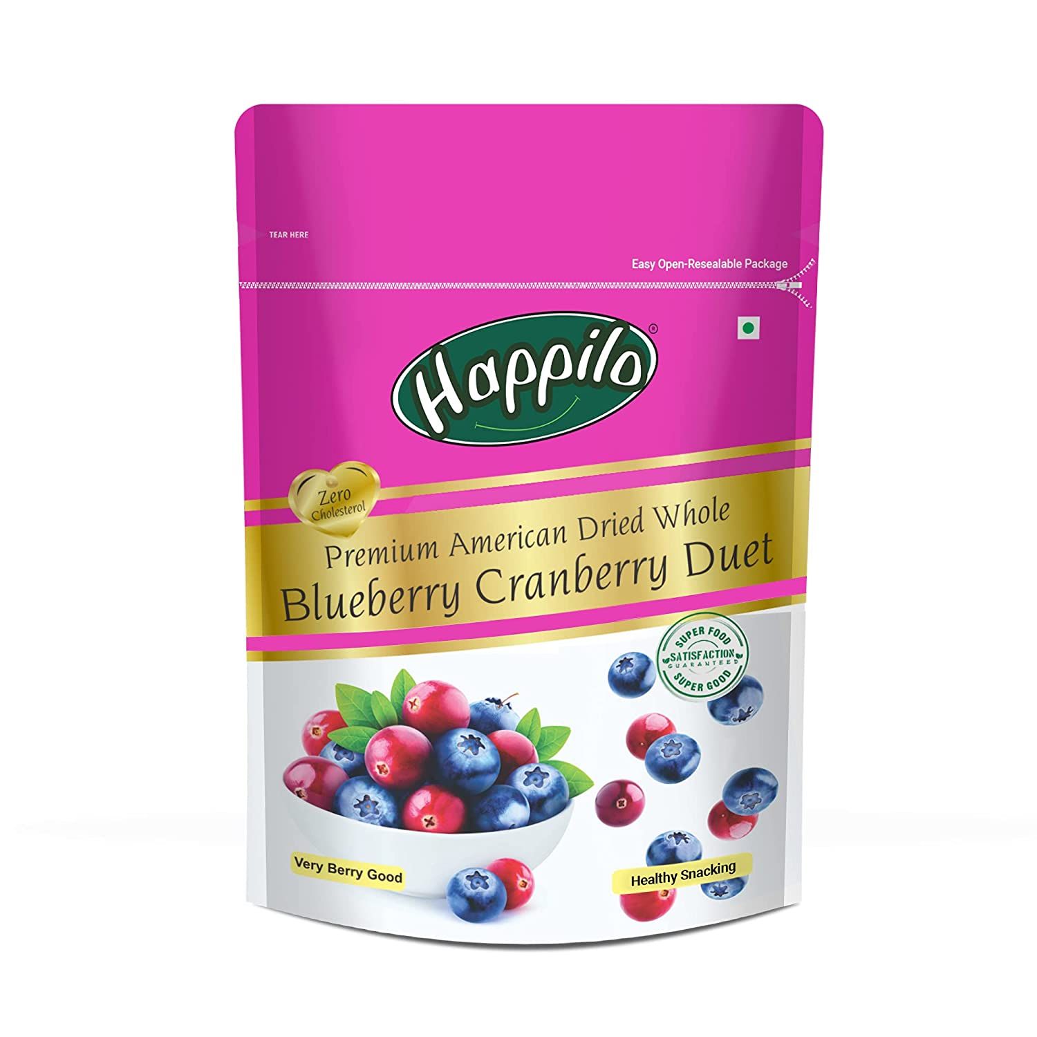 Happilo Premium American Dried Whole Blueberry Cranberry Duet Image