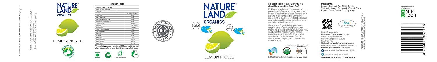 Natureland Organics Lemon Pickle Image