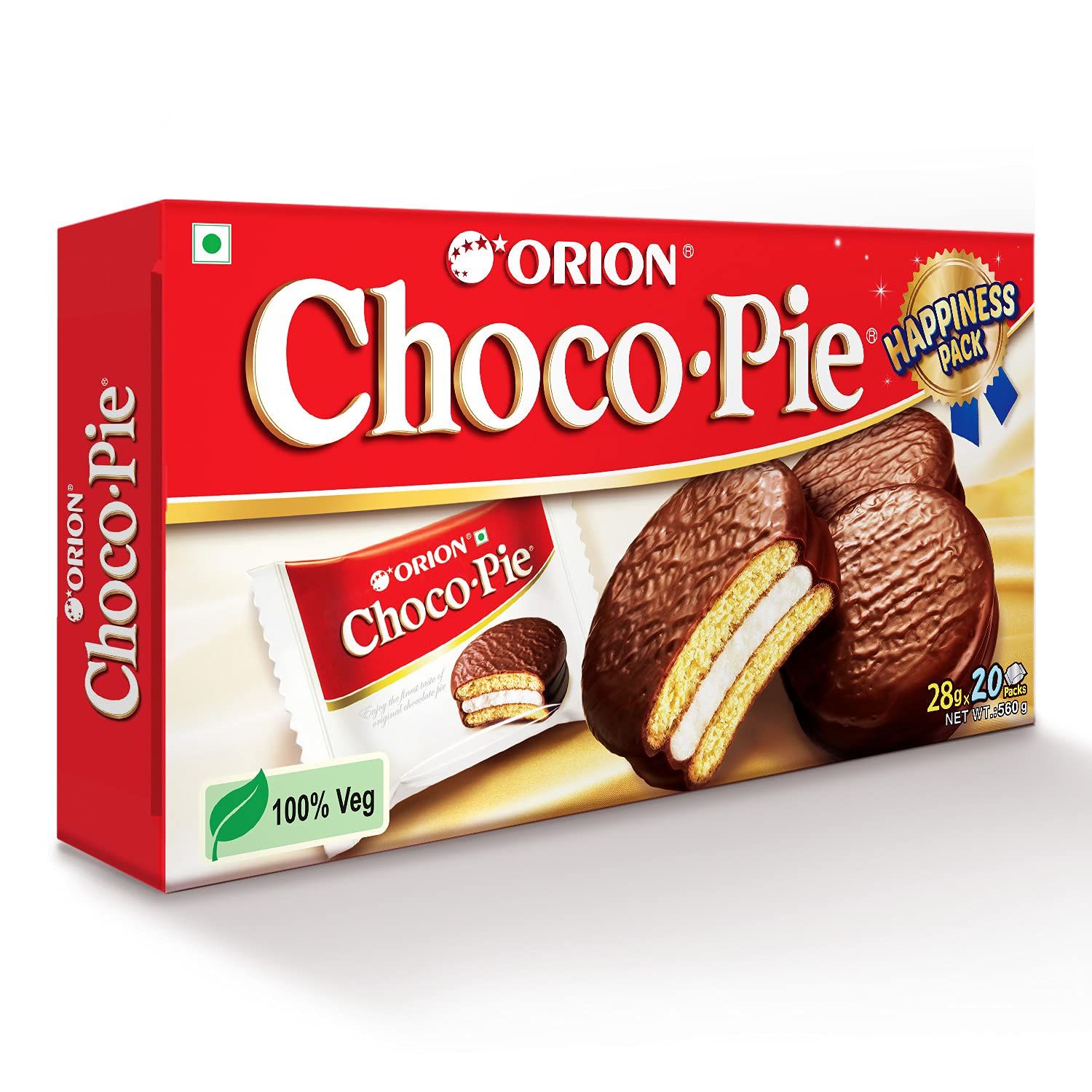 Orion Choco Pie Chocolate Coated Biscuit Image