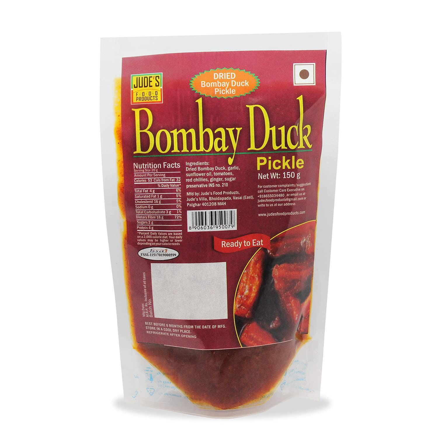 Jude's Food Products Dried Bombay Duck Pickle Image