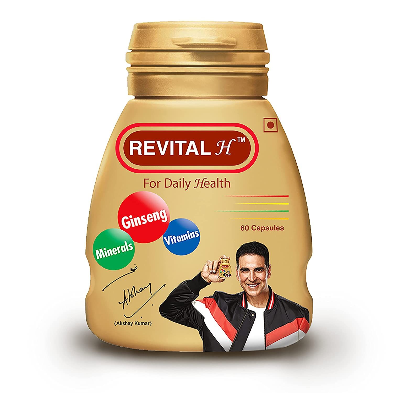 Revital H For Men With Multivitamins, Calcium, Zinc & Natural Ginseng For Daily Immunity Capsules Image