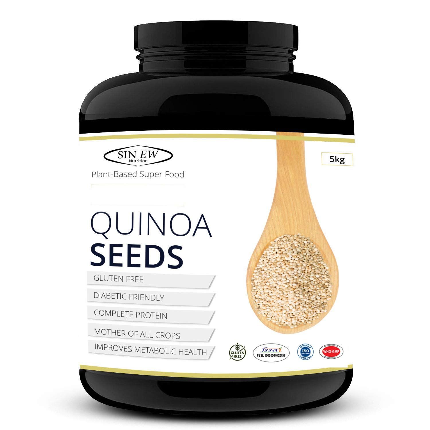 Sinew Nutrition Gluten Free White Quinoa Seeds Image