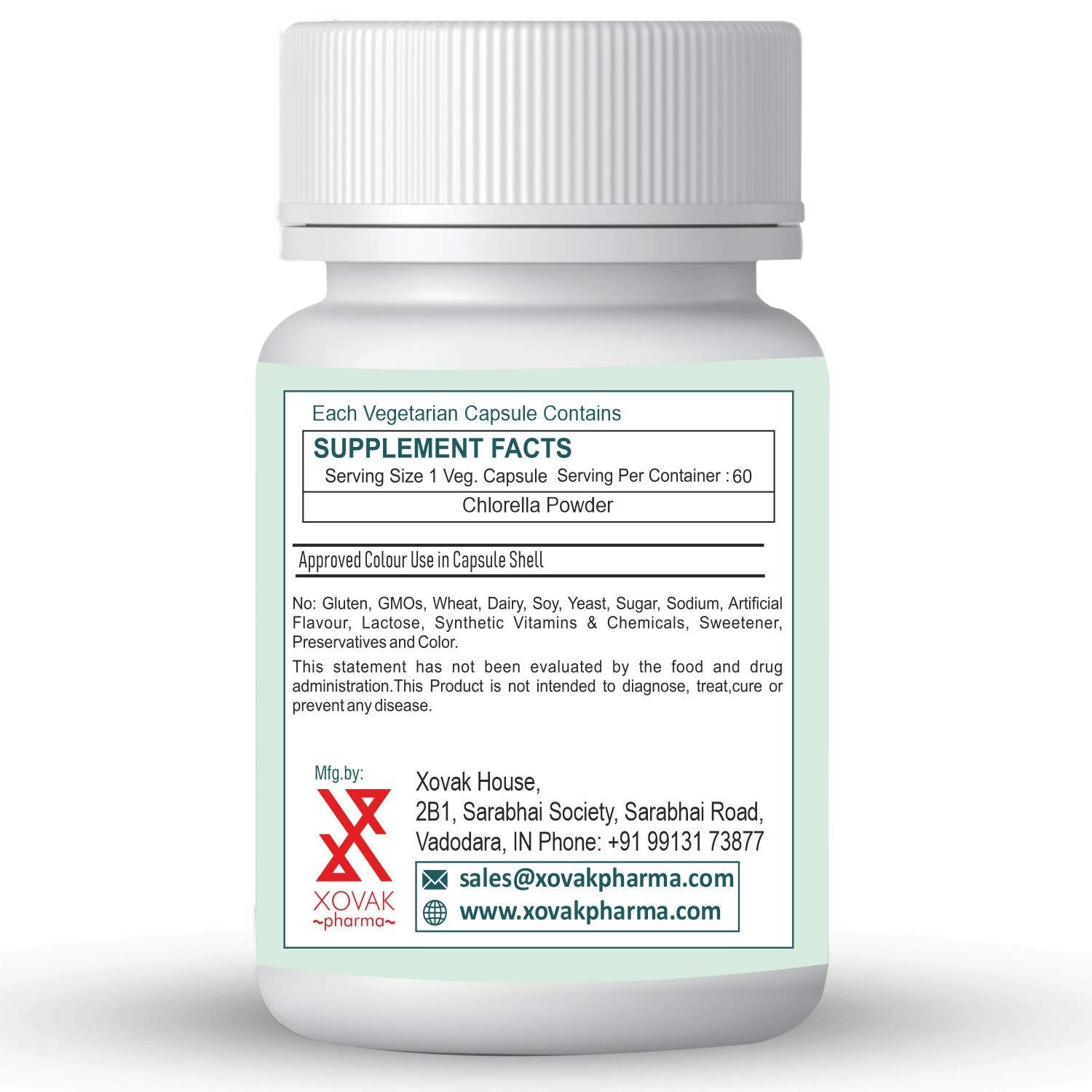 Xovak Pharma Organic Chlorella Capsules Image