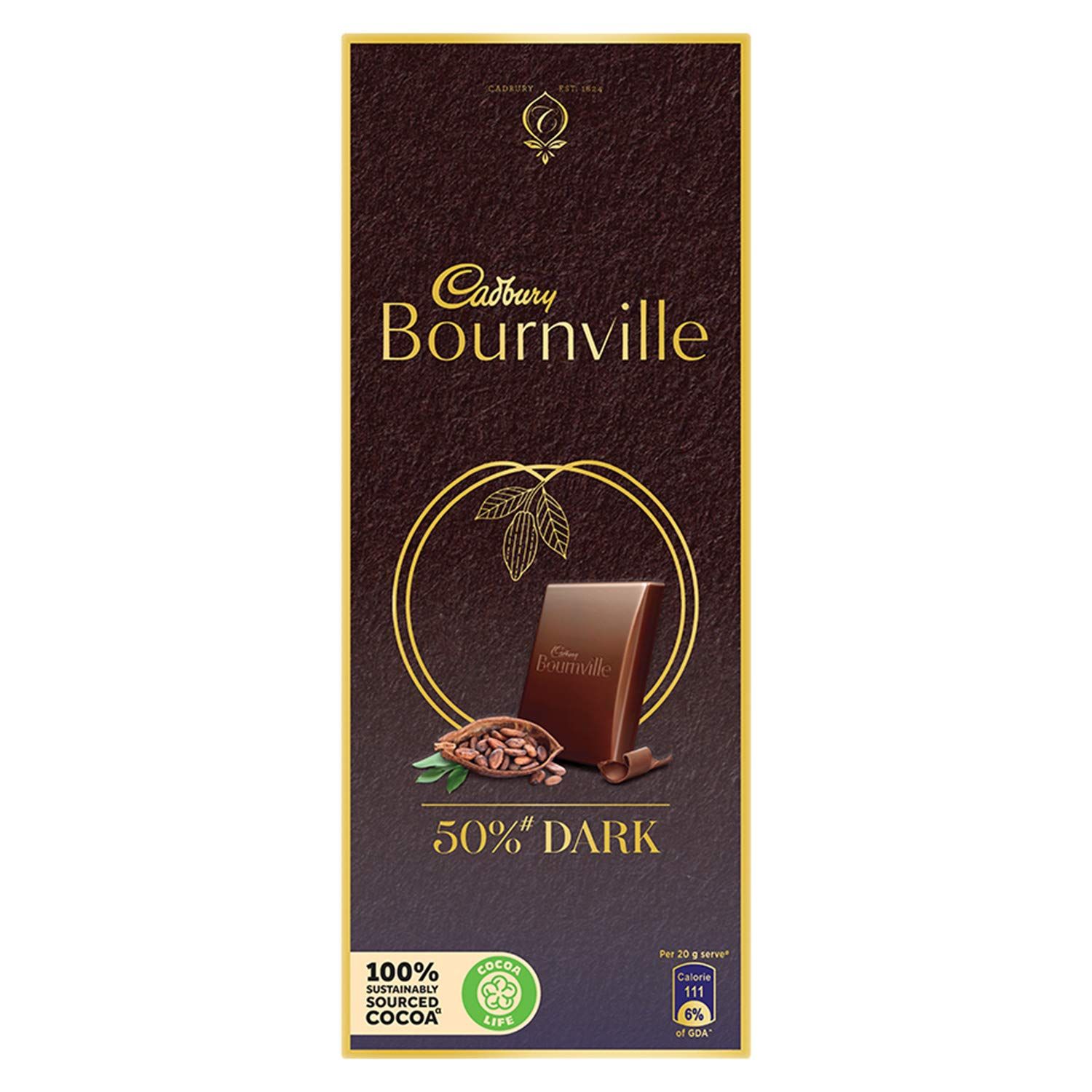 Cadbury Bournville Rich Cocoa Dark Chocolate Bar Image