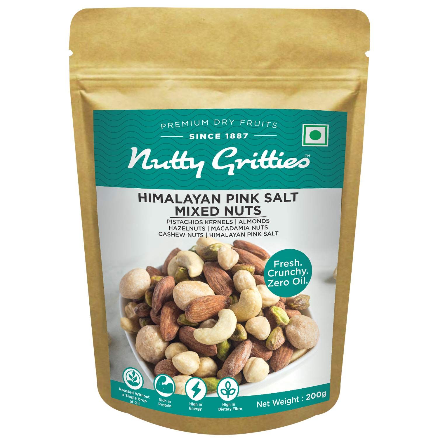 Nutty Gritties Himalayan Pink Salt Mixed Nuts Image