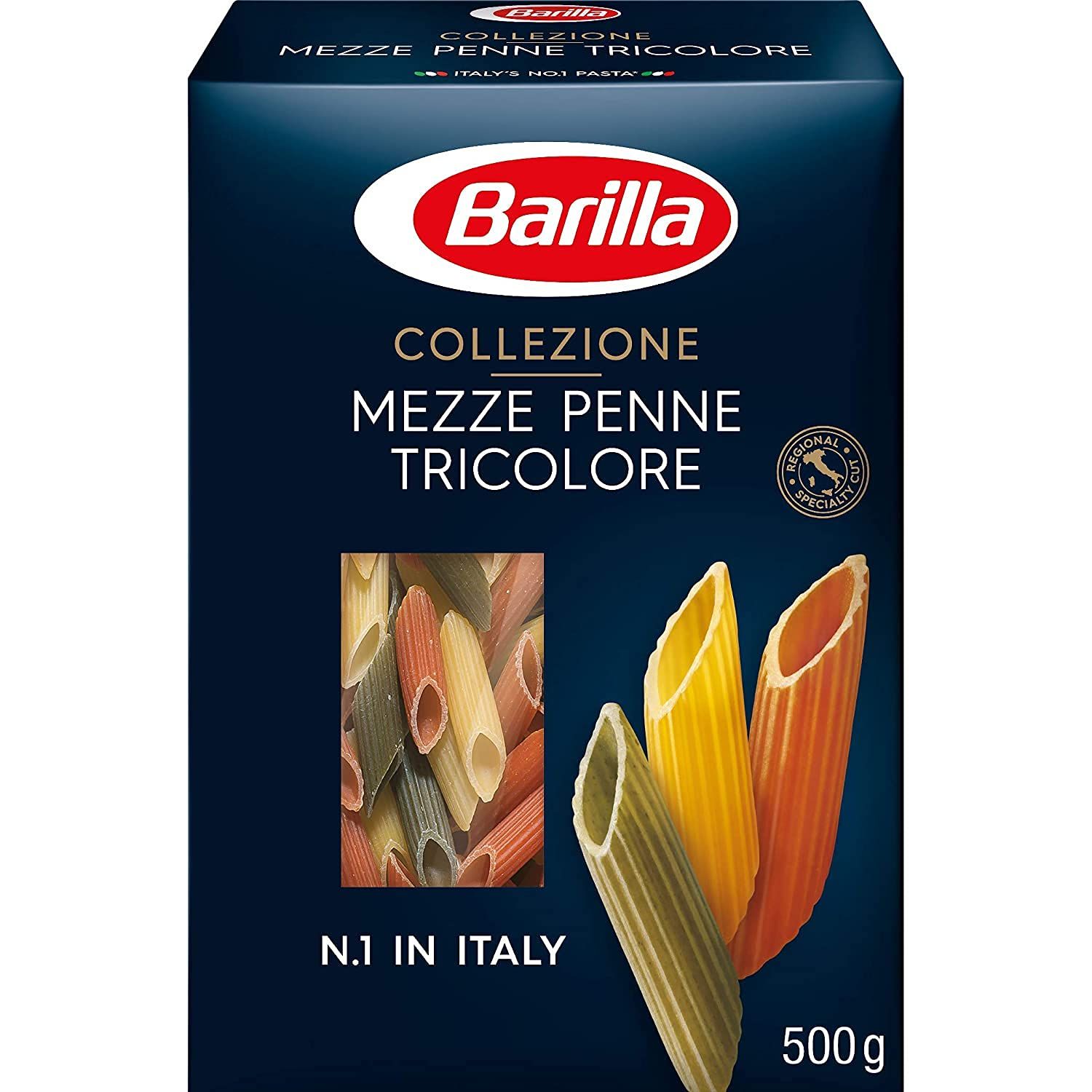 Barilla Pasta Collezione Tricolor Mezze Penne Durum Wheat Image