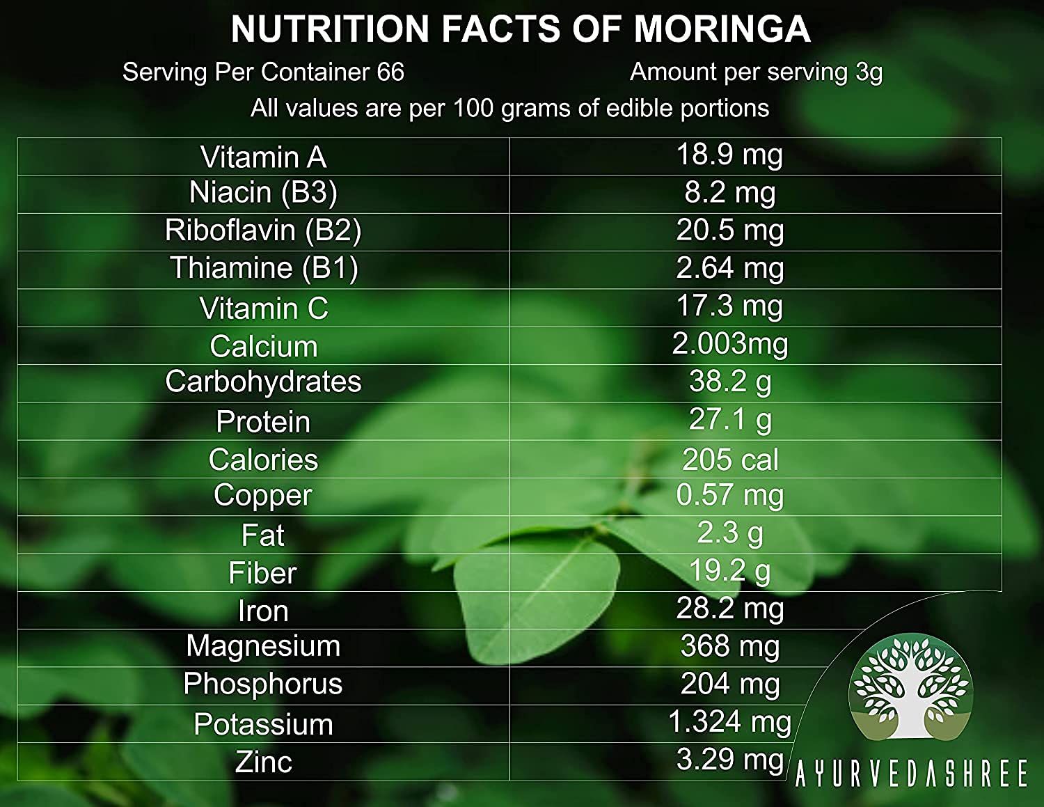 AYURVEDASHREE Moringa Leaf Powder Image