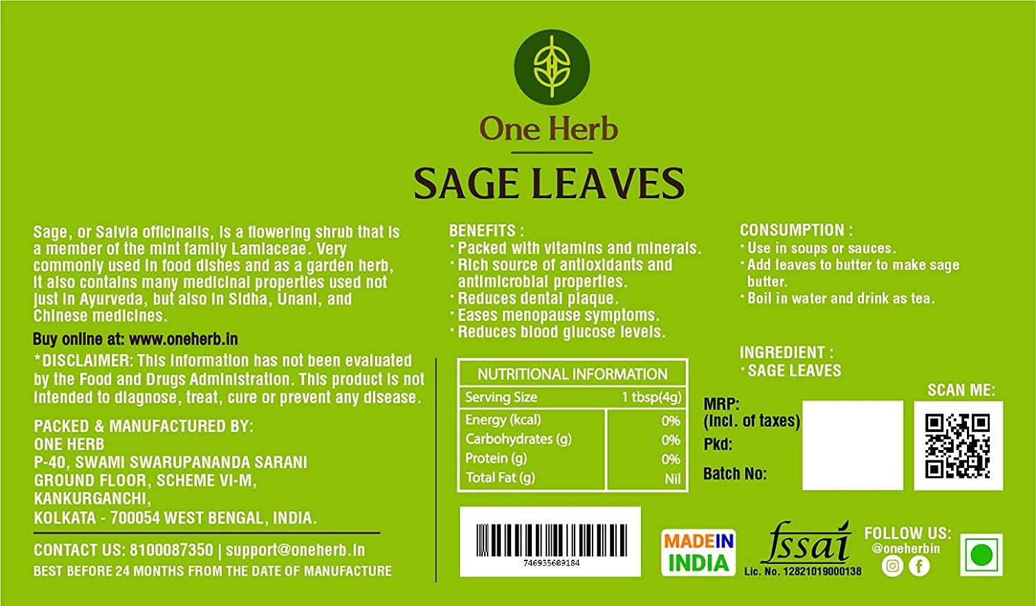 One Herb Sage Tea Image