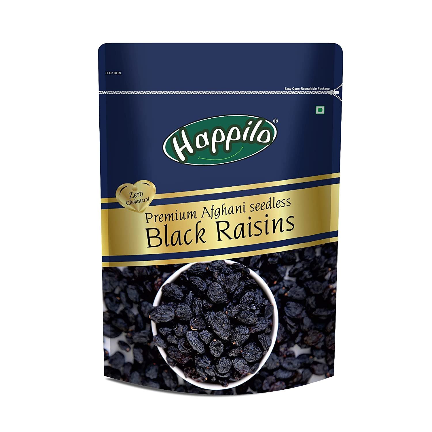 Happilo Premium Afghani Seedless Black Raisins Image