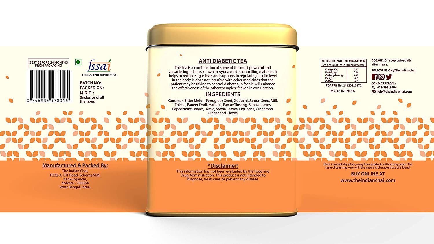 The Indian Chai Anti Diabetic Tea Image