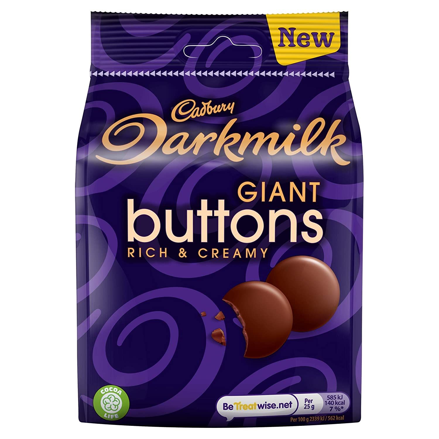 Cadbury Dark milk Giant Buttons Chocolate Image