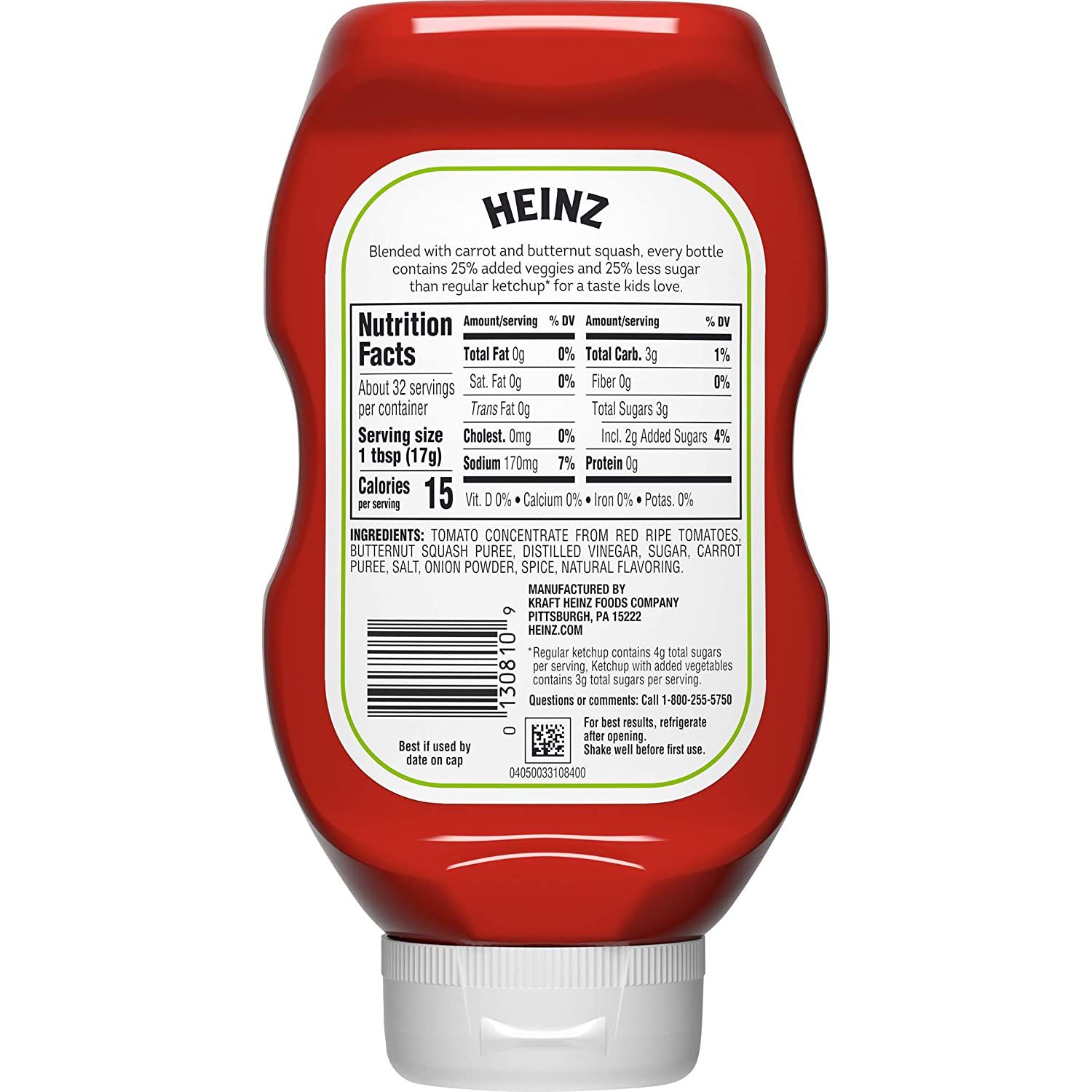 Heinz Tomato Ketchup with a Blend of Veggies Image