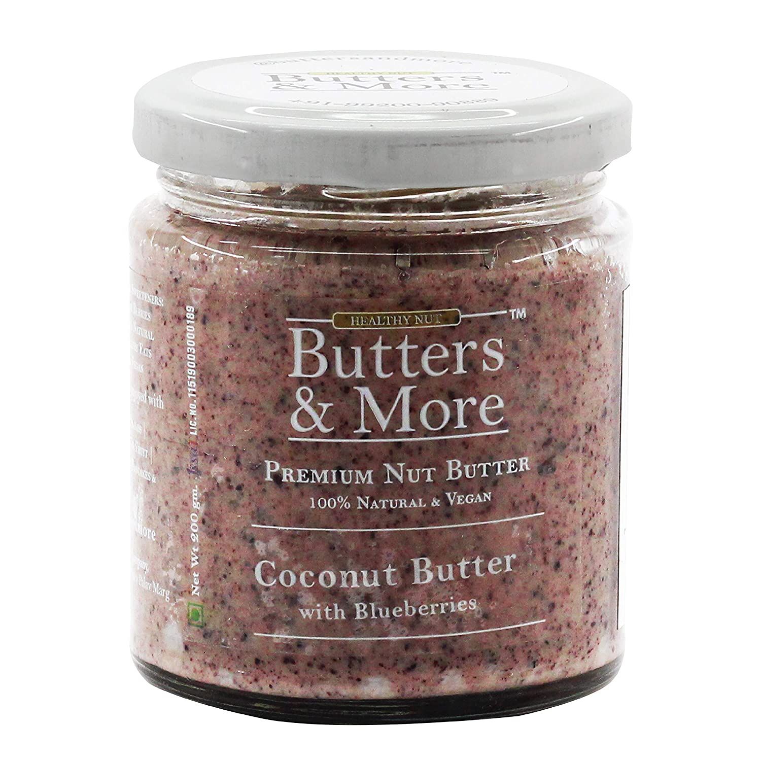 Butters & More Vegan Coconut Butter with Real Blueberries Image