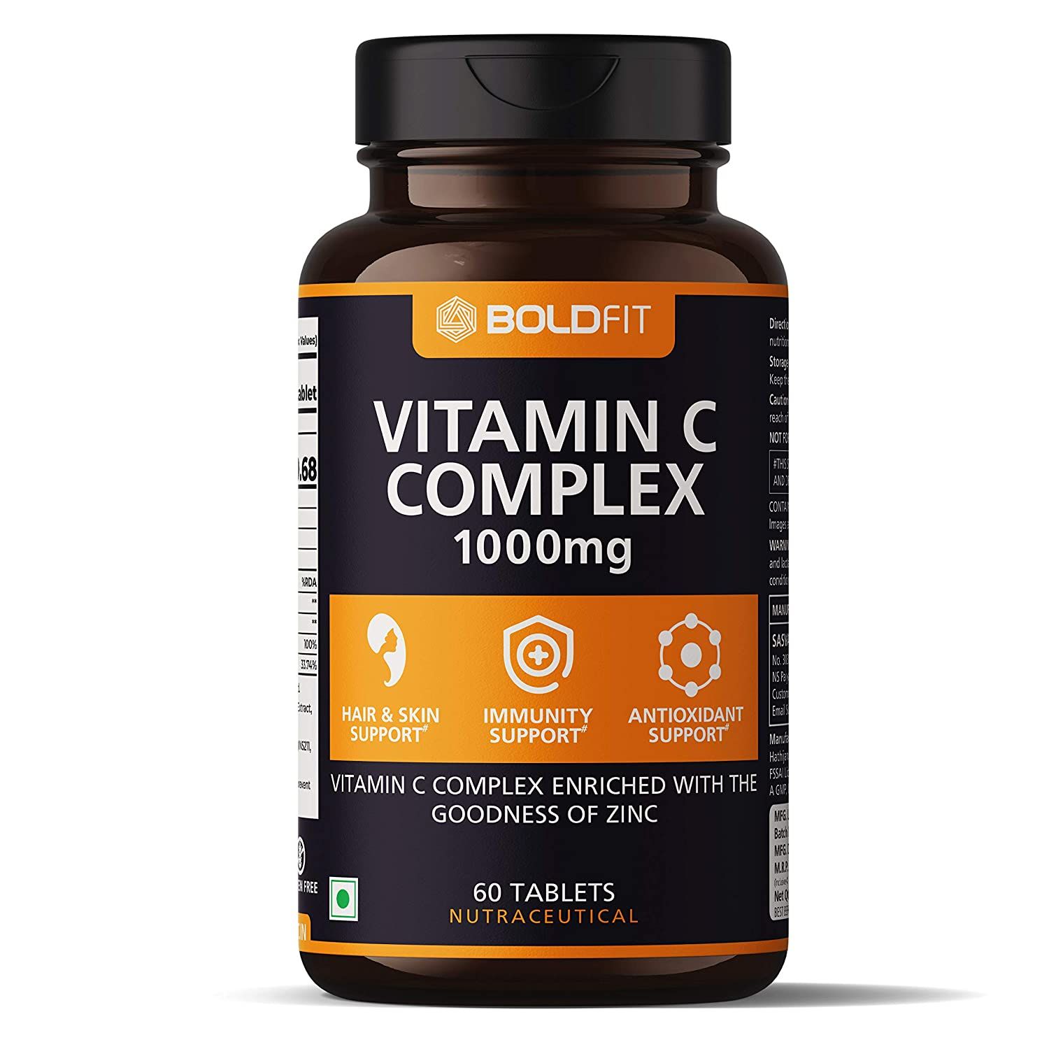 Bold Fit Vitamin C Complex With Amla & Zinc Immunity Booster For Men & Women Image