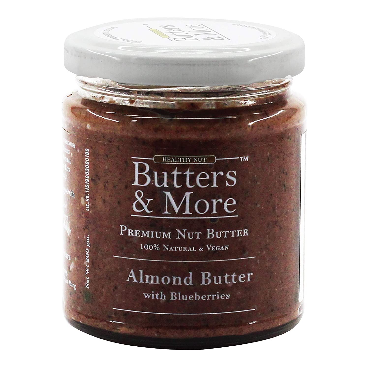 Butters & More Vegan Almond Butter with Real Blueberries Image