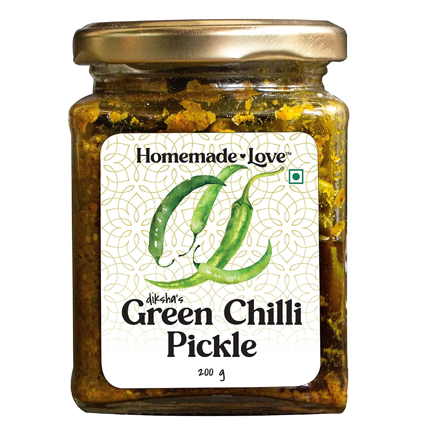 Homemade Love Green Chilli Pickle Image