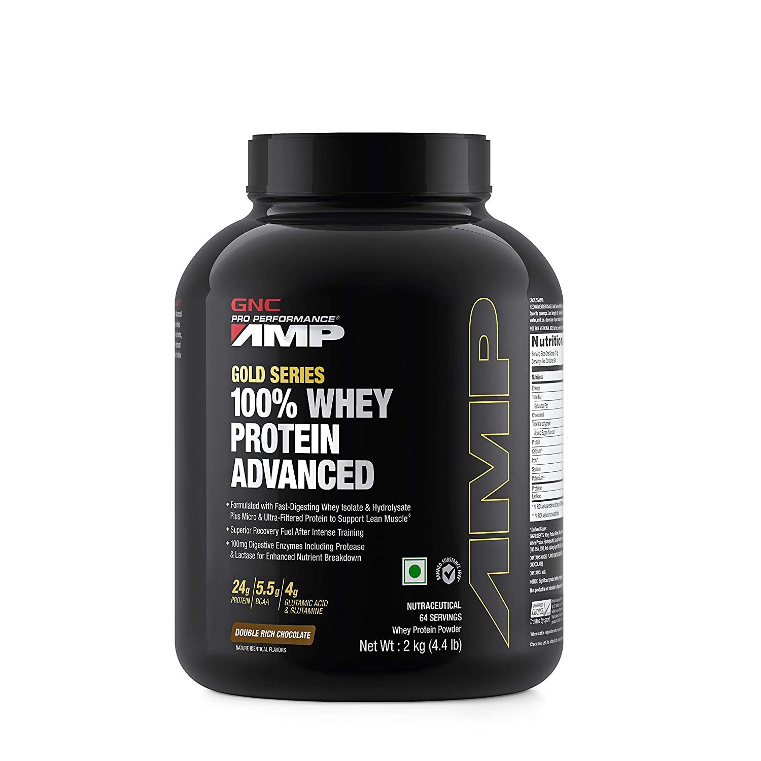 GNC Amp Gold Series 100% Whey Protein Advanced Image