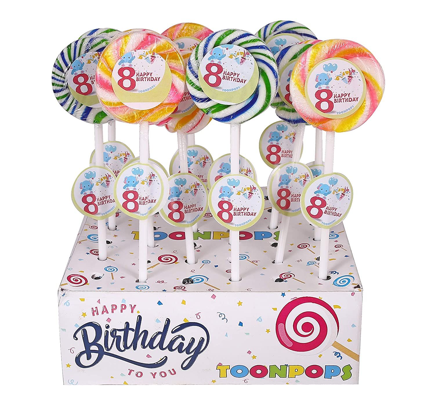 Toonpops Swirl Lollipops 8th Birthday Image