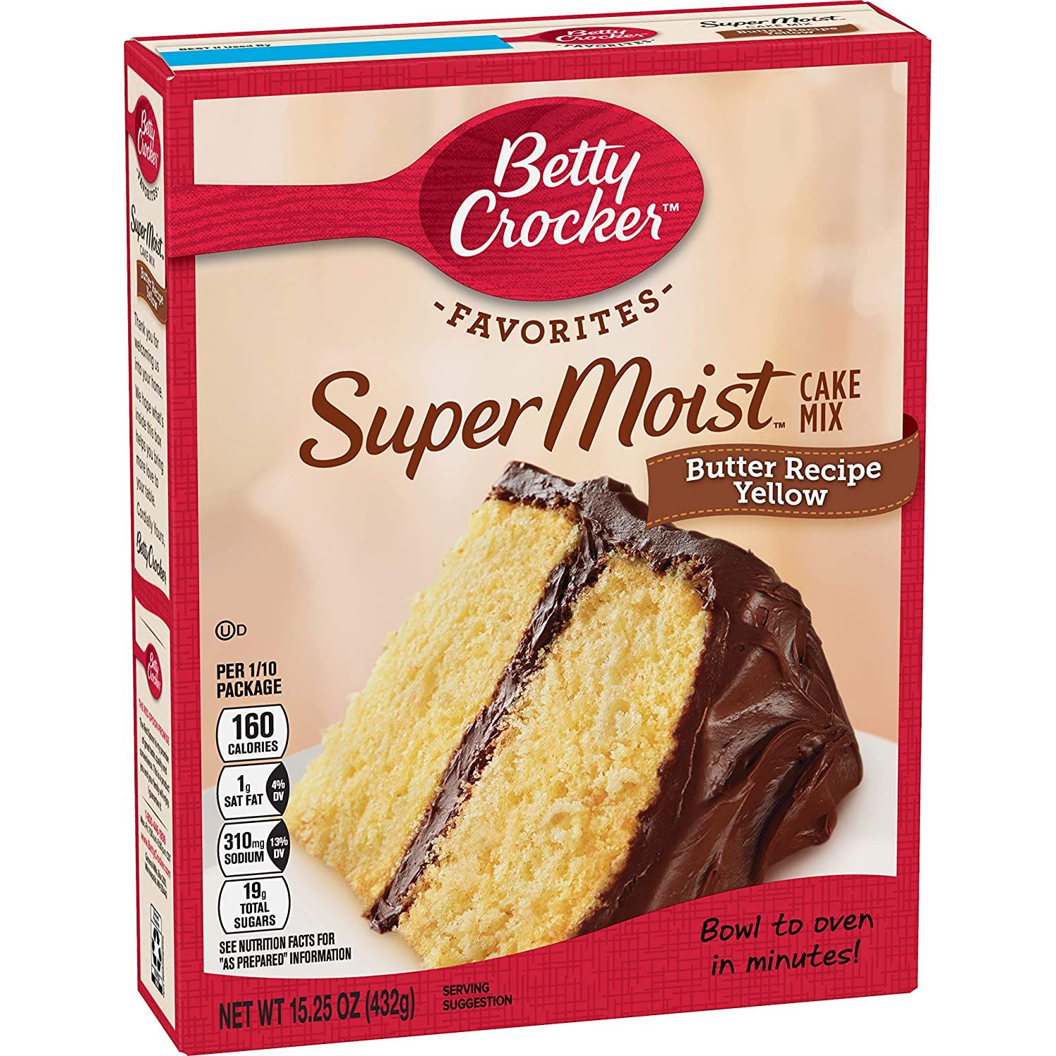 Betty Crocker Super Moist Cake Mix Butter Recipe Yellow Pouch Image