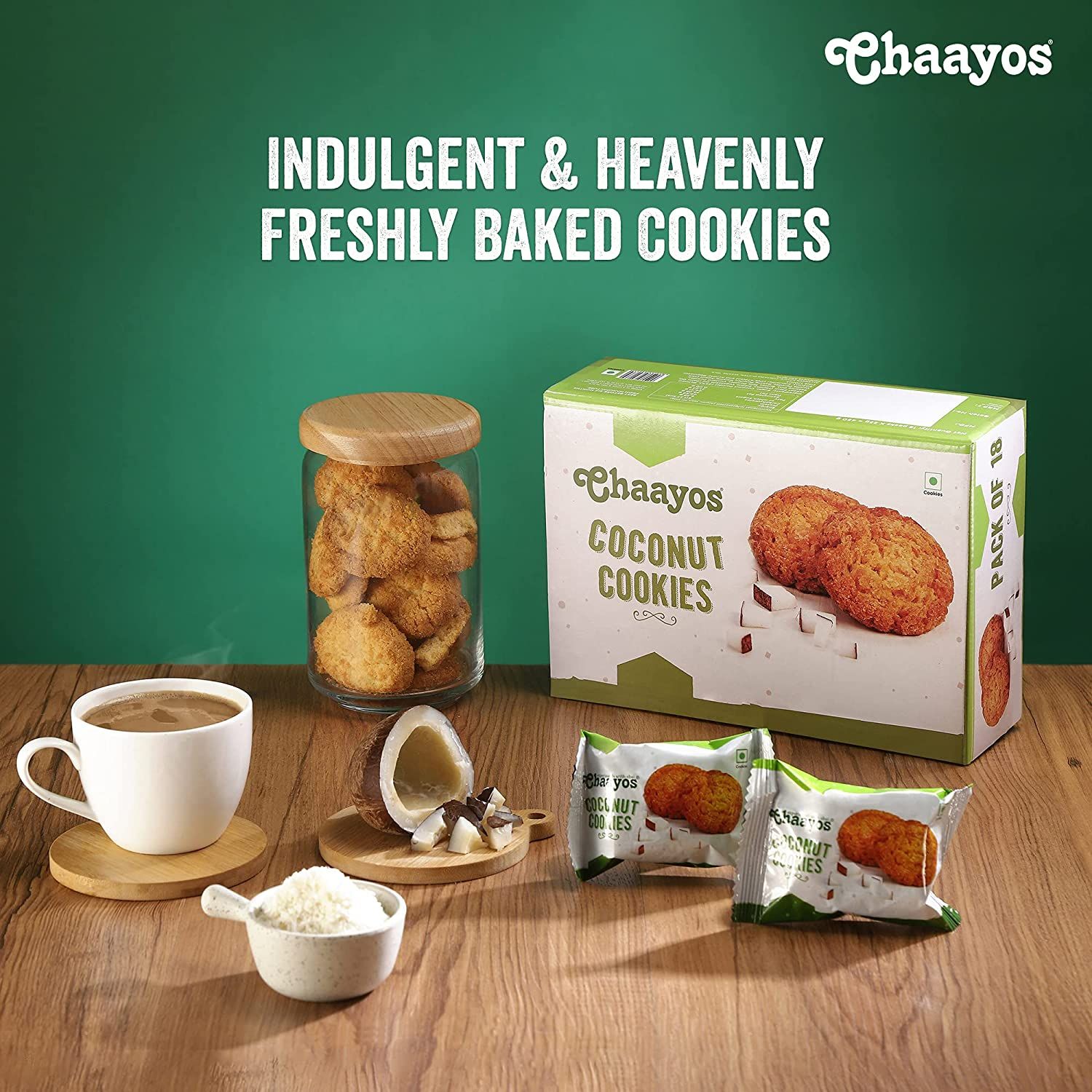 Chaayos Chai Time Snacks - Premium Coconut Cookies  Image