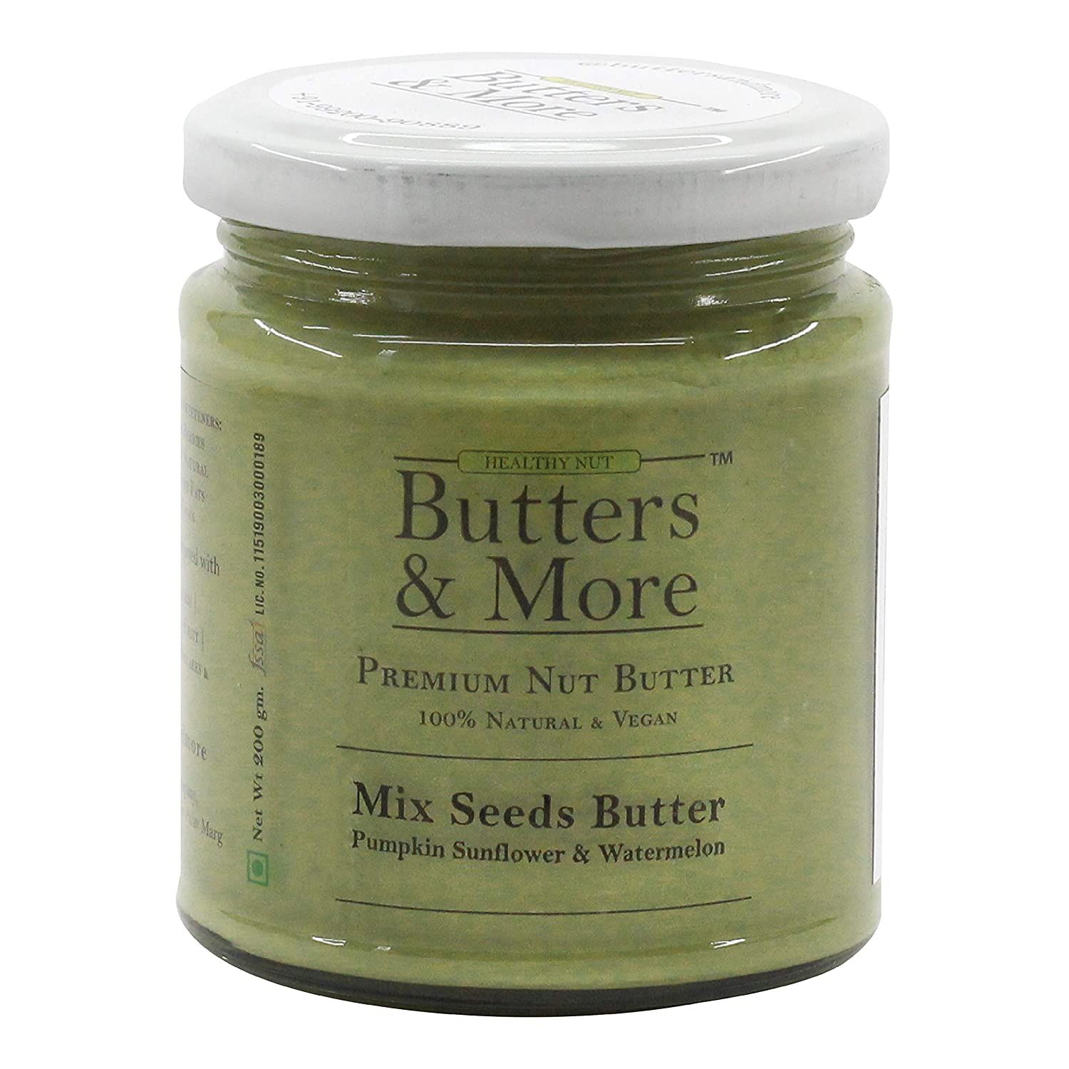 Butters & More Vegan Mix Seed Butter Unsweetened. Image