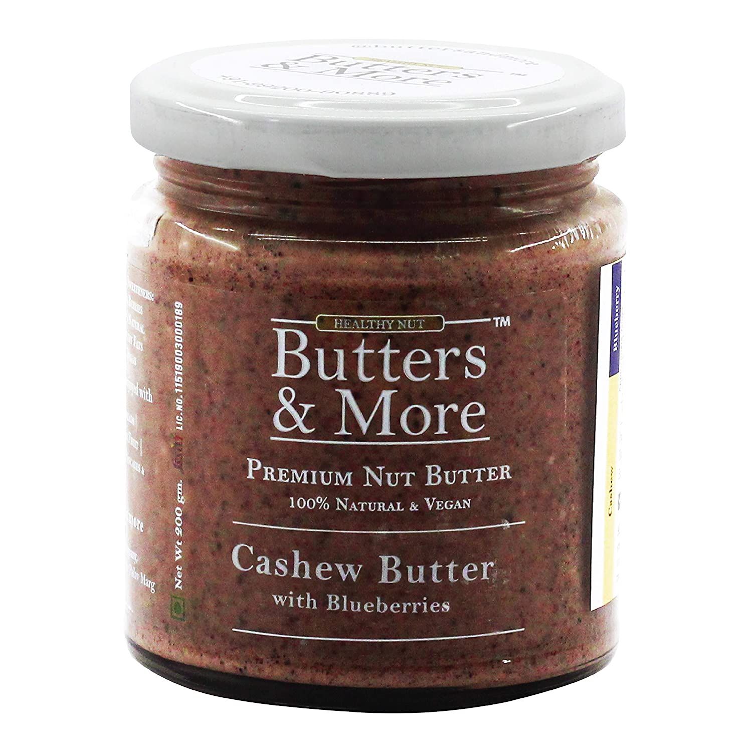 Butters & More Vegan Cashew Butter With Real Blueberries Image