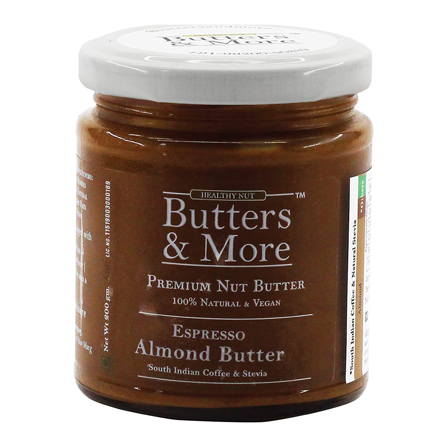 Butters & More Keto Espresso Almond Butter With South Indian Coffee & Natural Stevia Extract Image