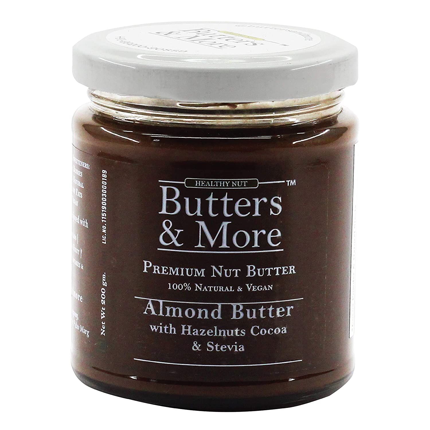 Butters & More Vegan Almond Butter With Hazelnuts, Dark Cocoa & Stevia Image