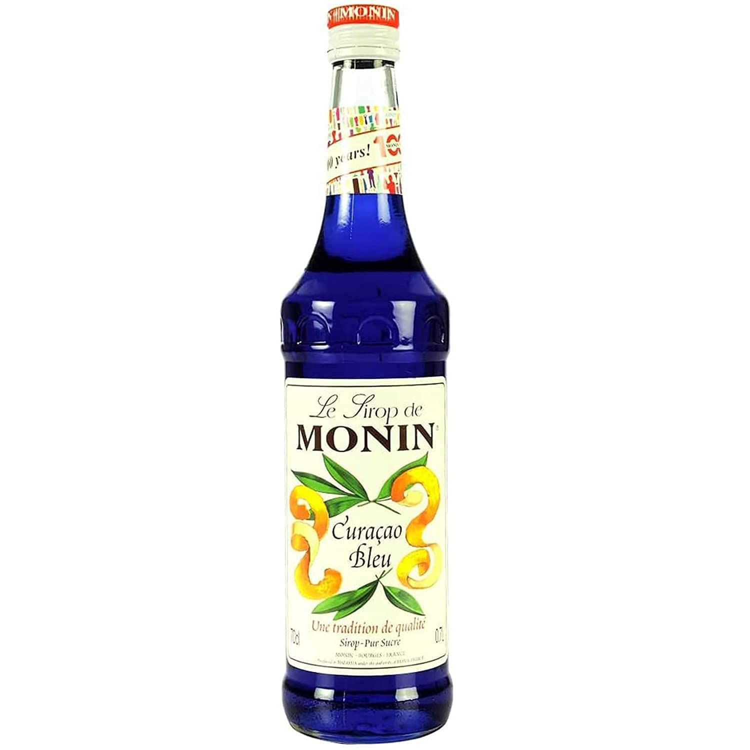 Monin Bright Blue Curacao Flavored Syrup Image