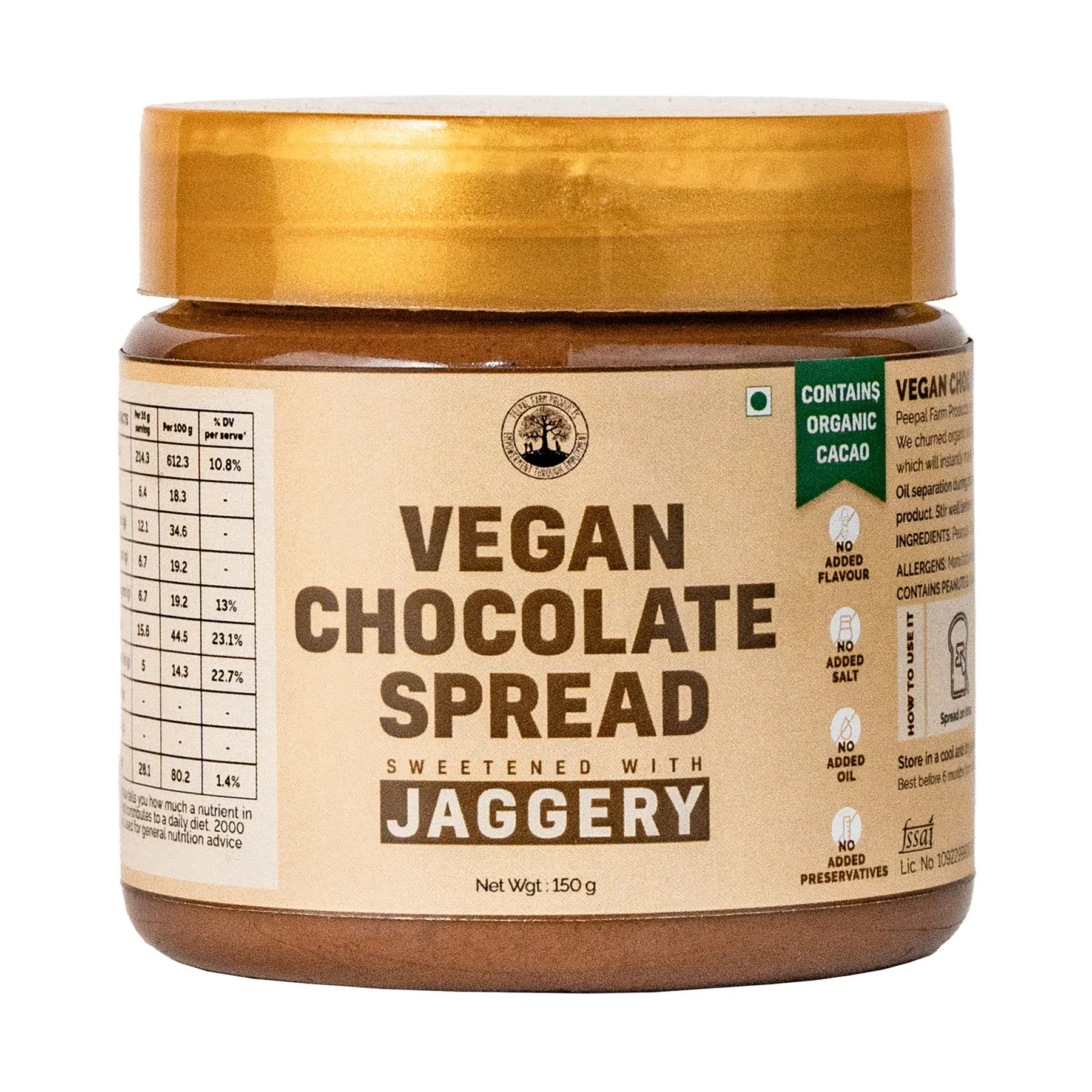 Peepal Farm Vegan Chocolate Spread With Jaggery Image