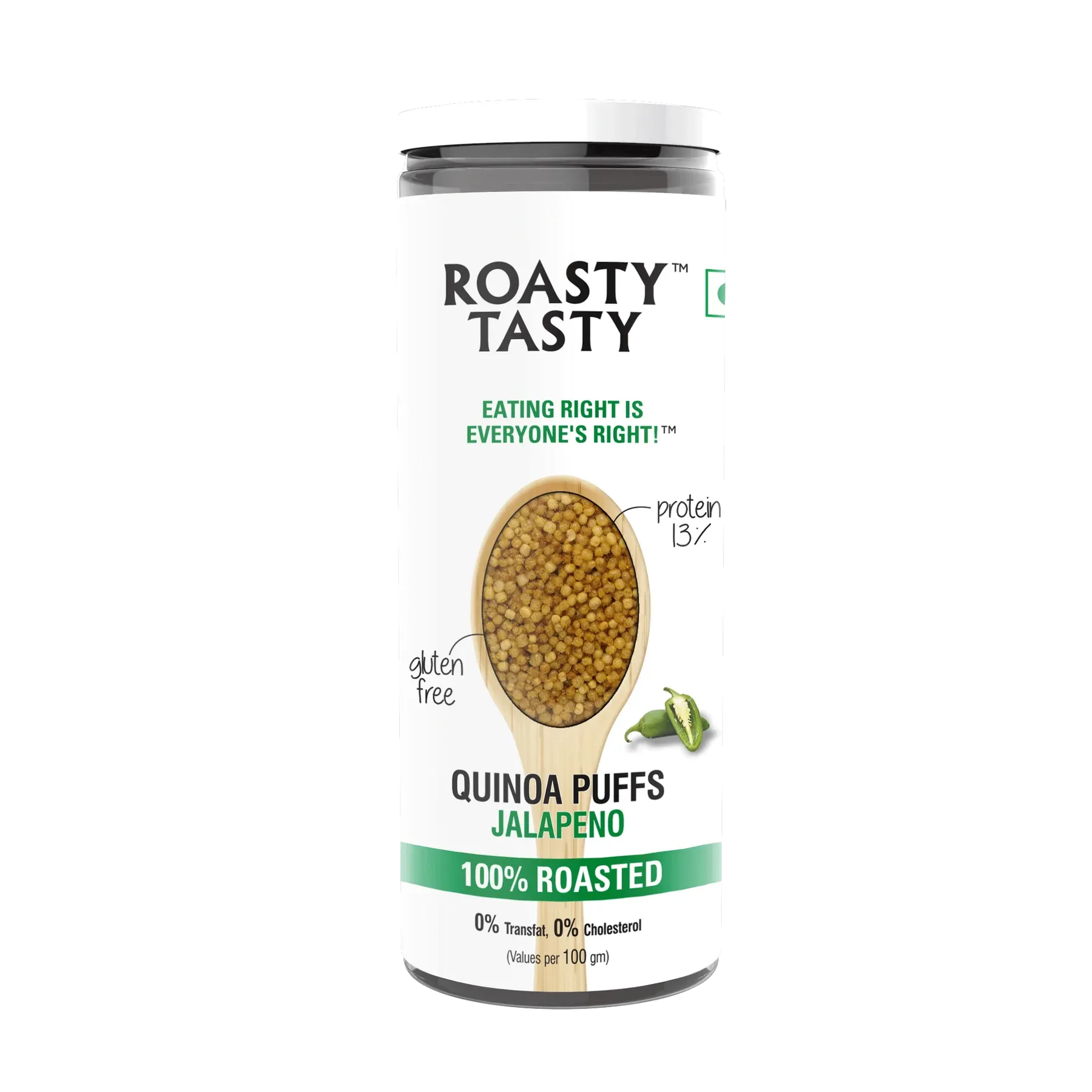 Roasty Tasty Quinoa Puffs Jalapeno Image