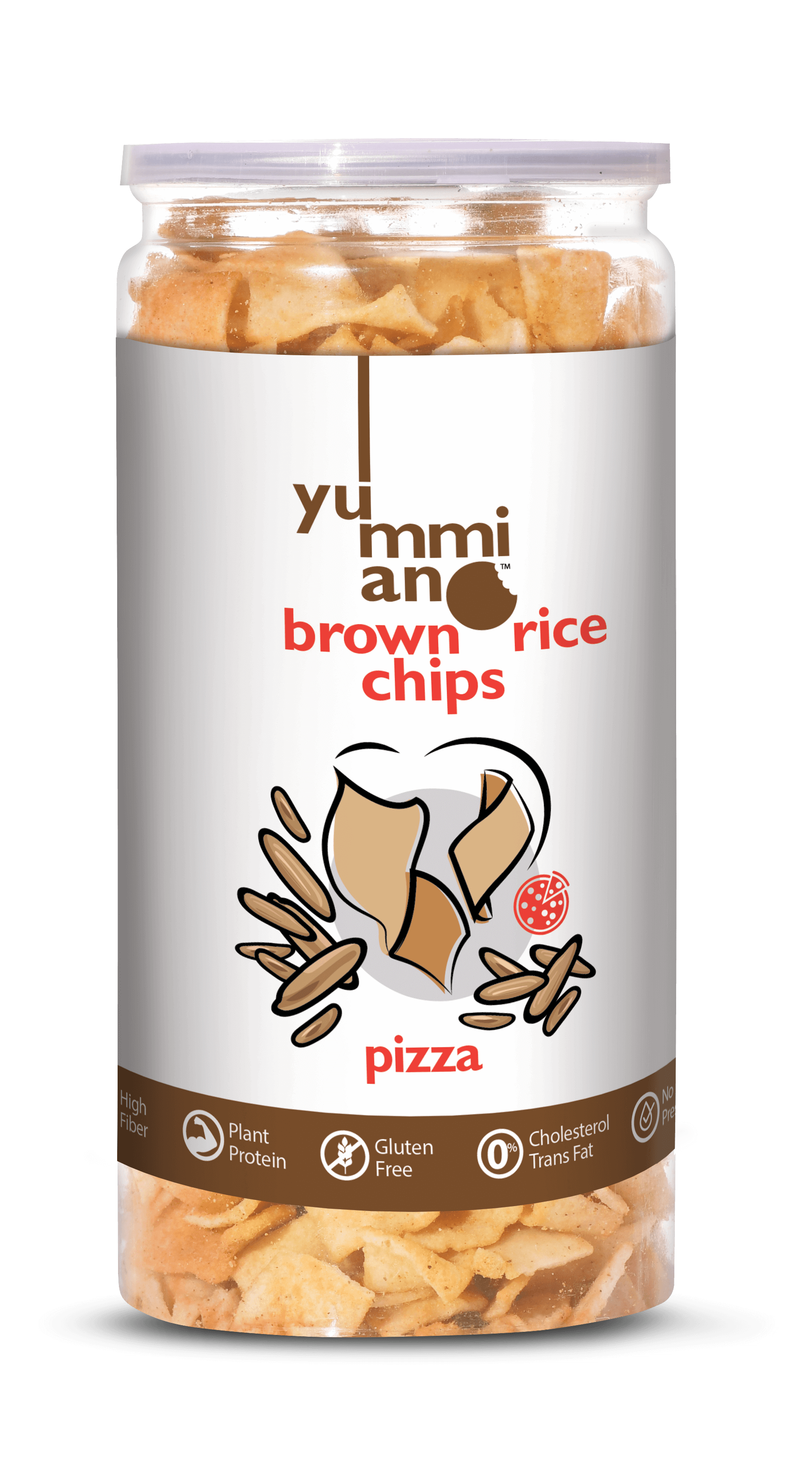 Yummiano Brown Rice Chips – Pizza Image