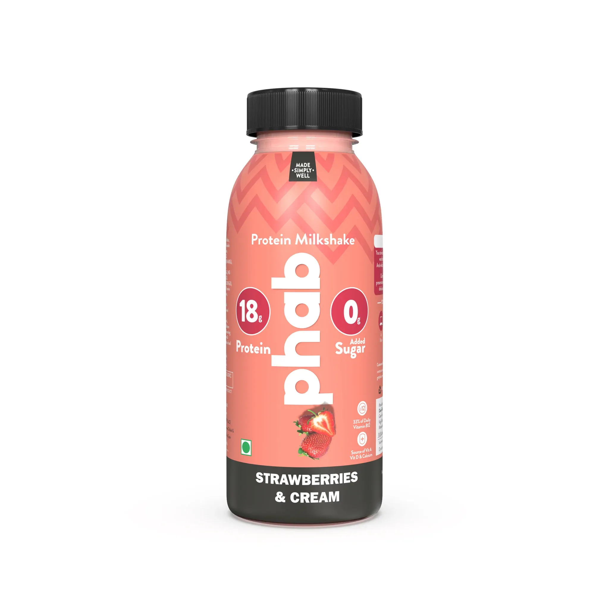 phab Strawberry & Cream Protein Milkshake  Image